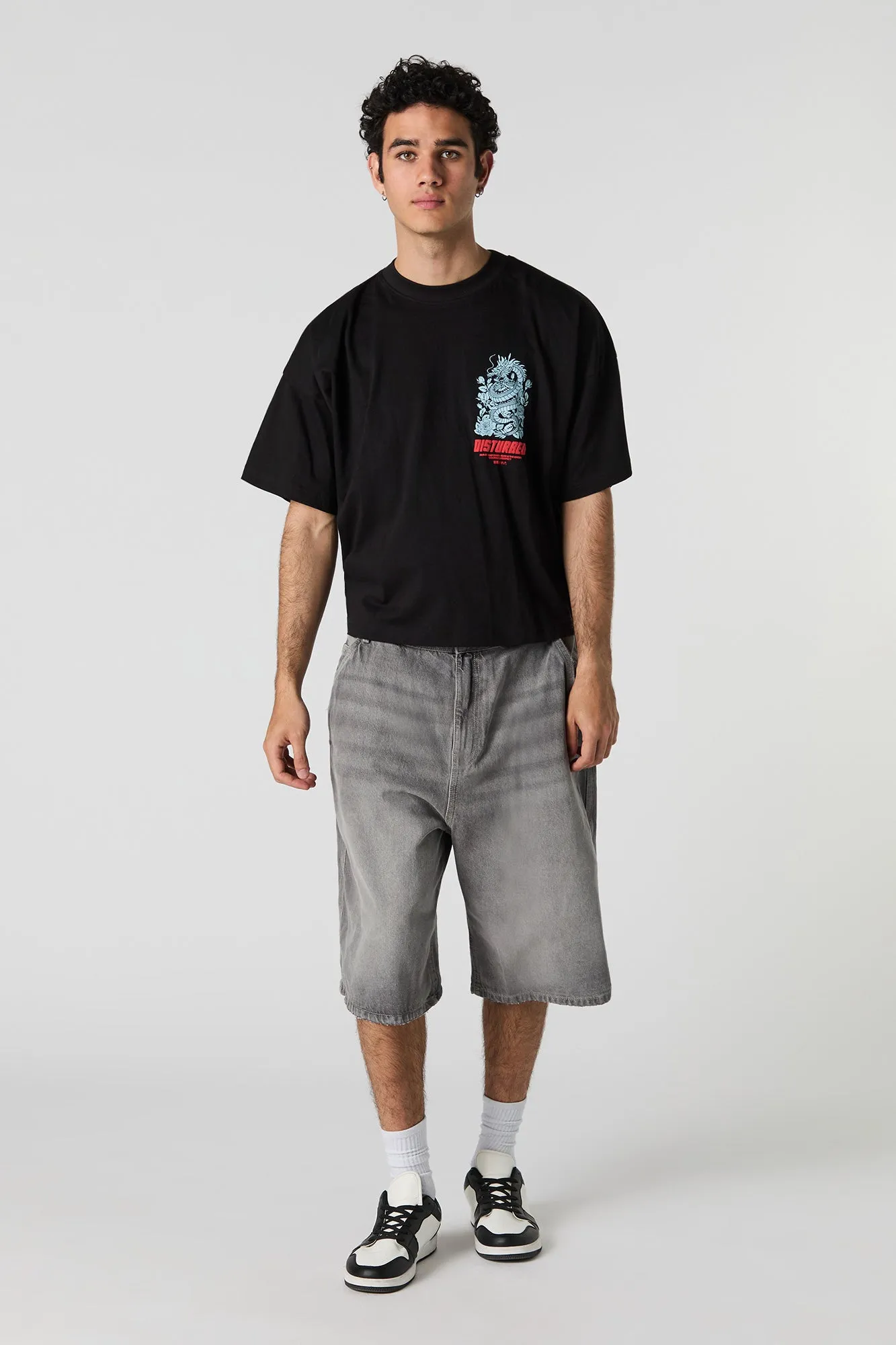 T-shirt carré à imprimé en relief Dragon sold by Urban Planet product image thumbnail 3