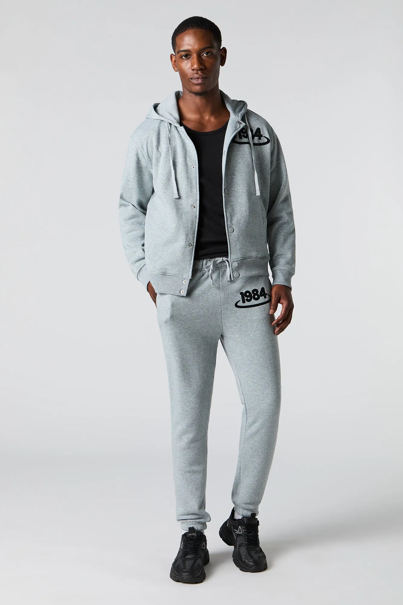 1984 Flock Print Fleece Jogger sold by Urban Planet product image thumbnail 5