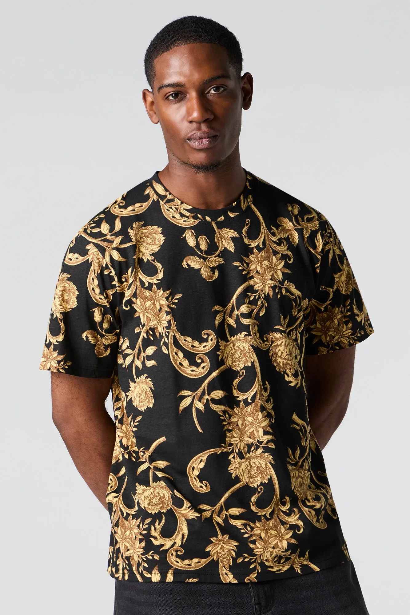 Floral Print T-Shirt sold by Urban Planet product image thumbnail 4