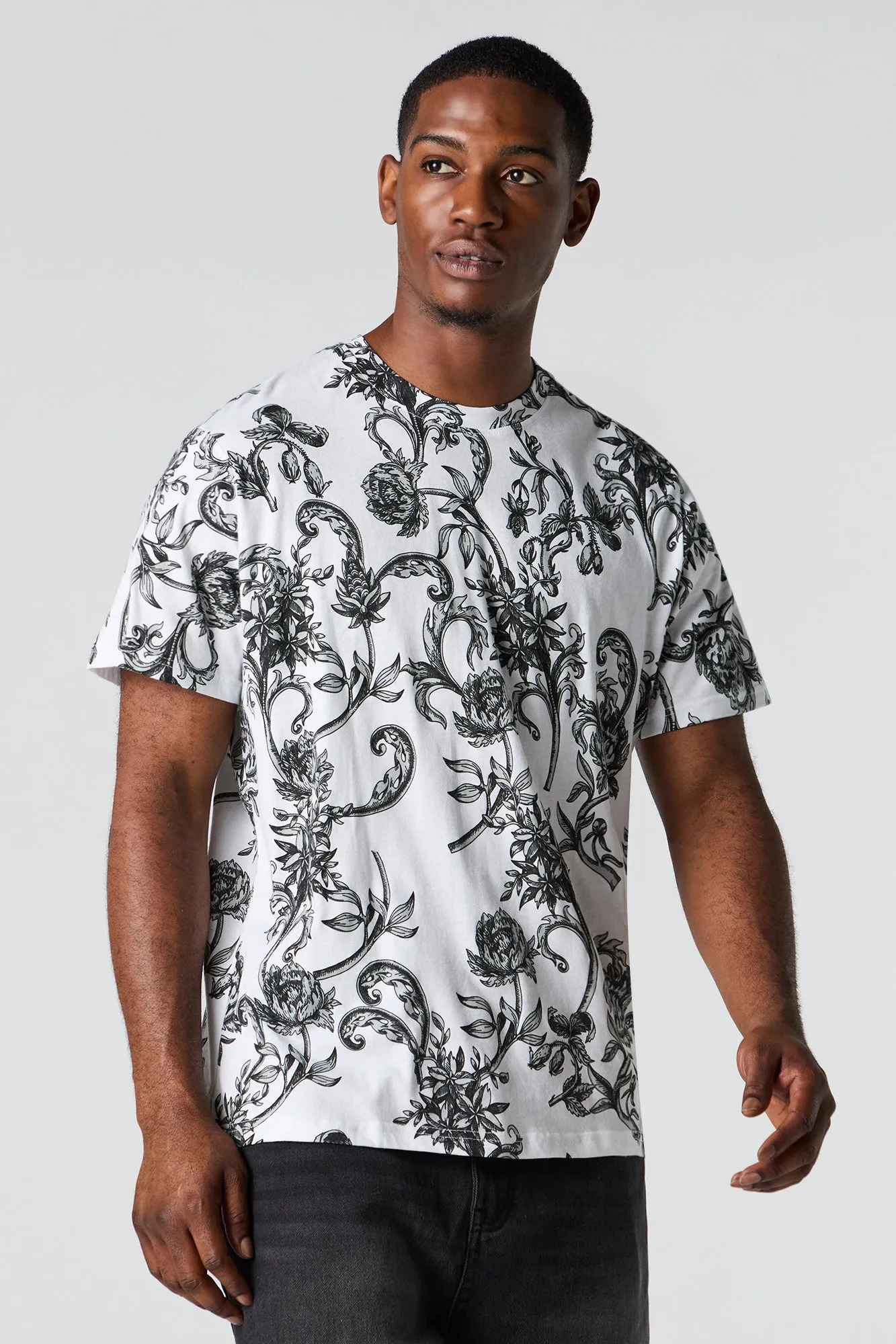 Floral Print T-Shirt sold by Urban Planet