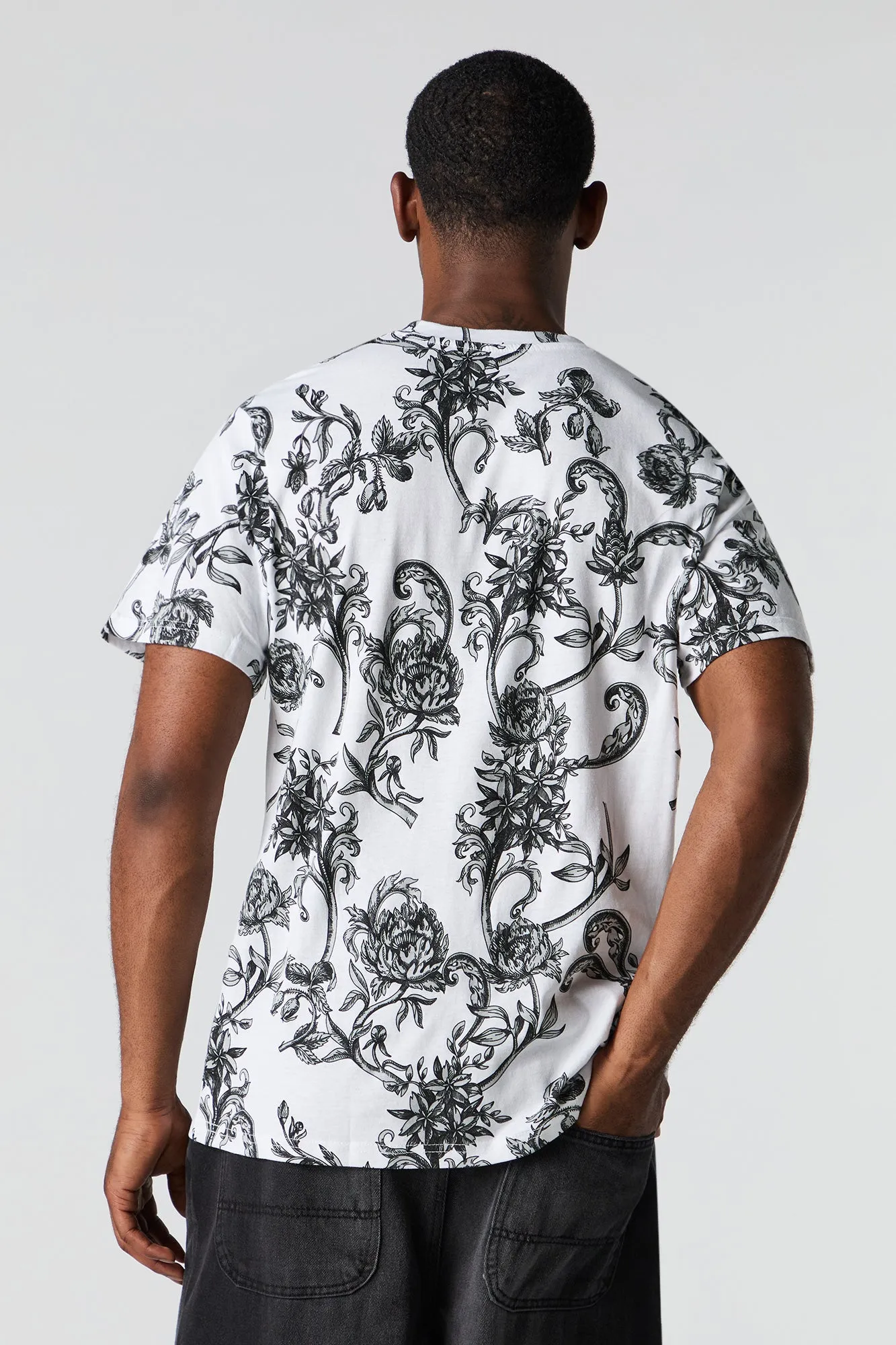 Floral Print T-Shirt sold by Urban Planet product image thumbnail 2