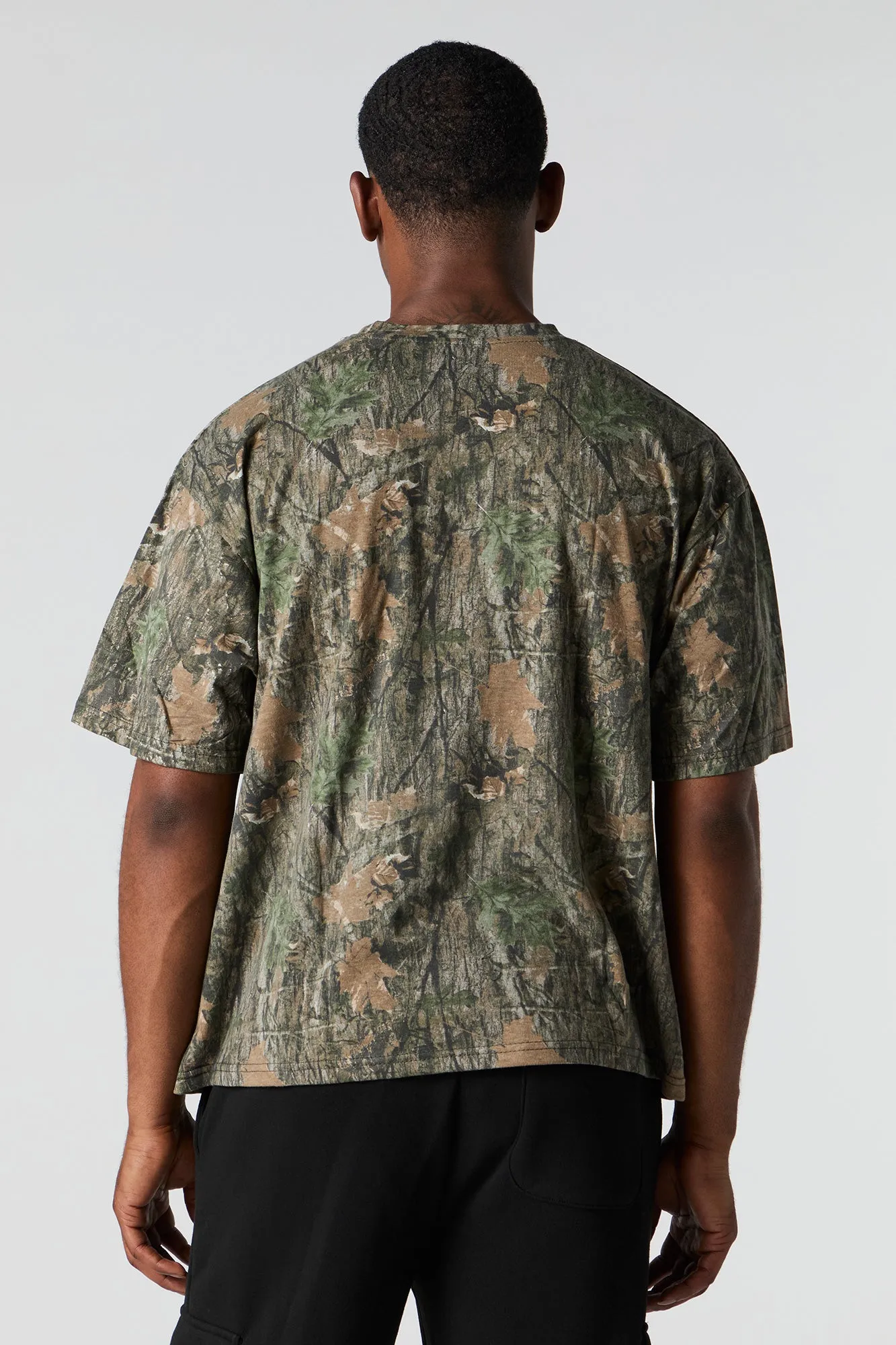 Camo Print Boxy T-Shirt sold by Urban Planet product image thumbnail 5