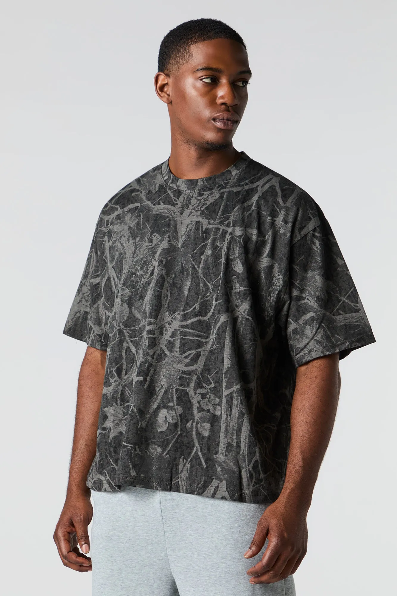 Camo Print Boxy T-Shirt sold by Urban Planet product image thumbnail 2