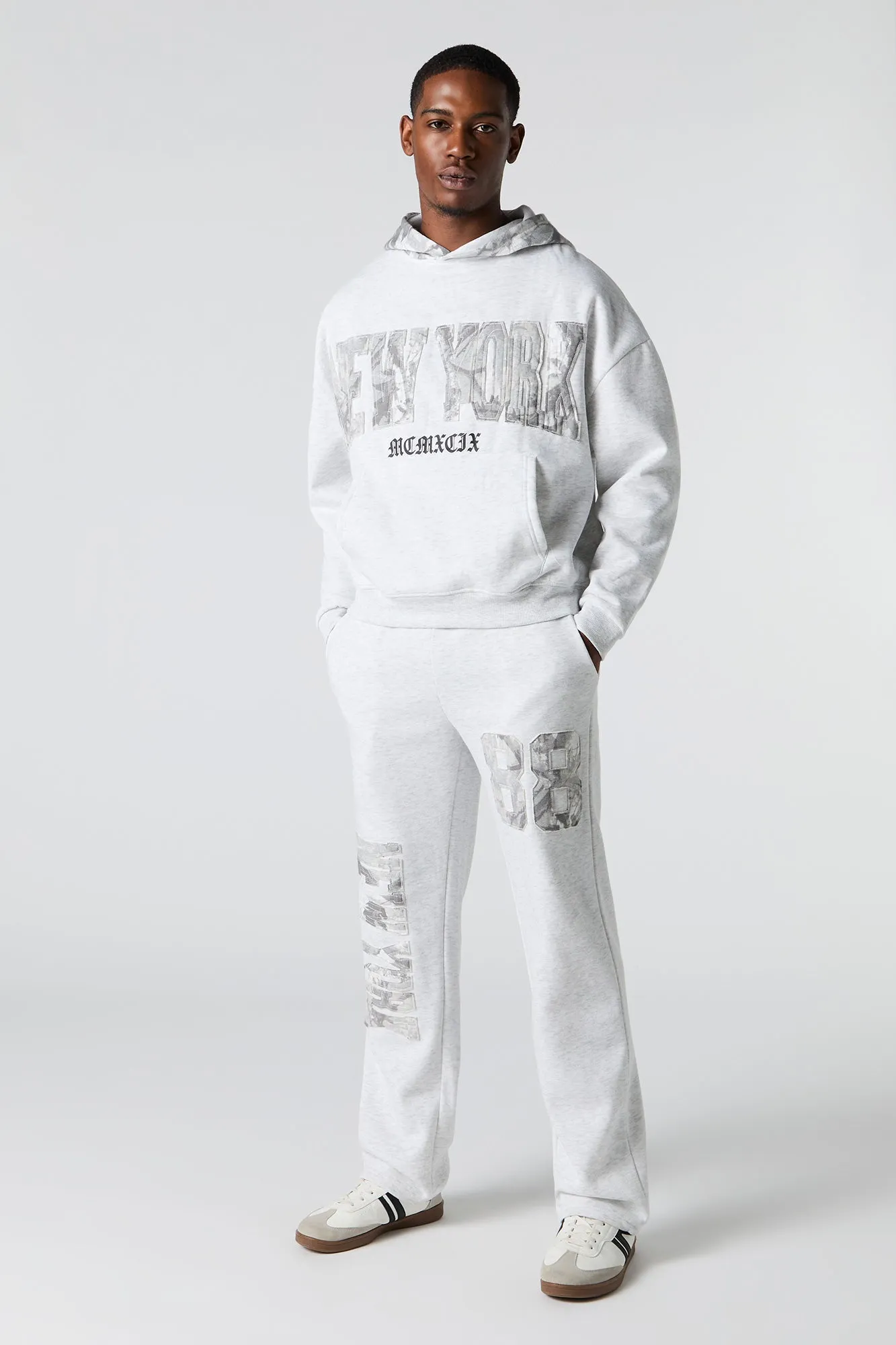 Camo Patch Boxy Fleece Hoodie sold by Urban Planet product image thumbnail 3