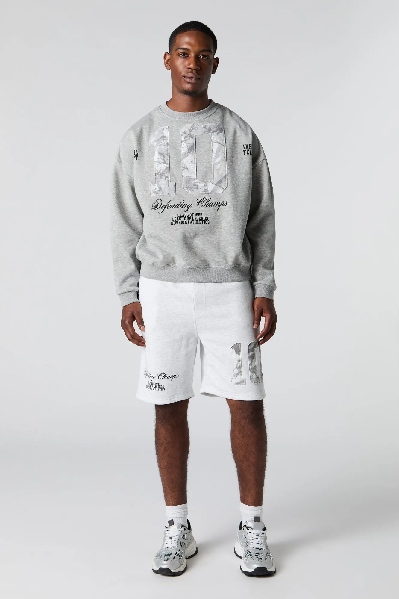 Camo Patch Boxy Fleece Sweatshirt sold by Urban Planet product image thumbnail 3