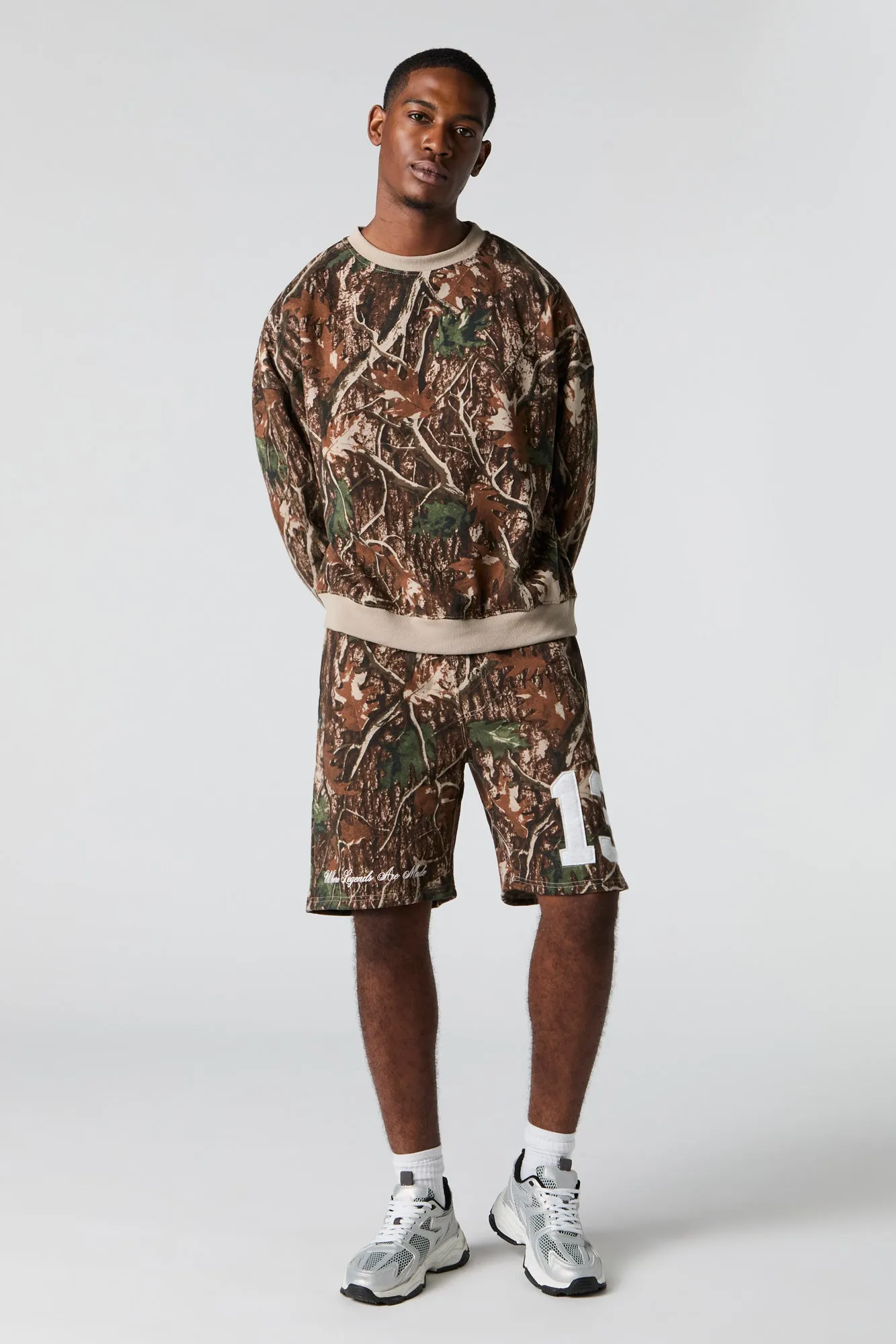 Camo Boxy Fleece Sweatshirt sold by Urban Planet product image thumbnail 3