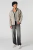 Fleece Hooded Denim Trucker Jacket sold by Urban Planet