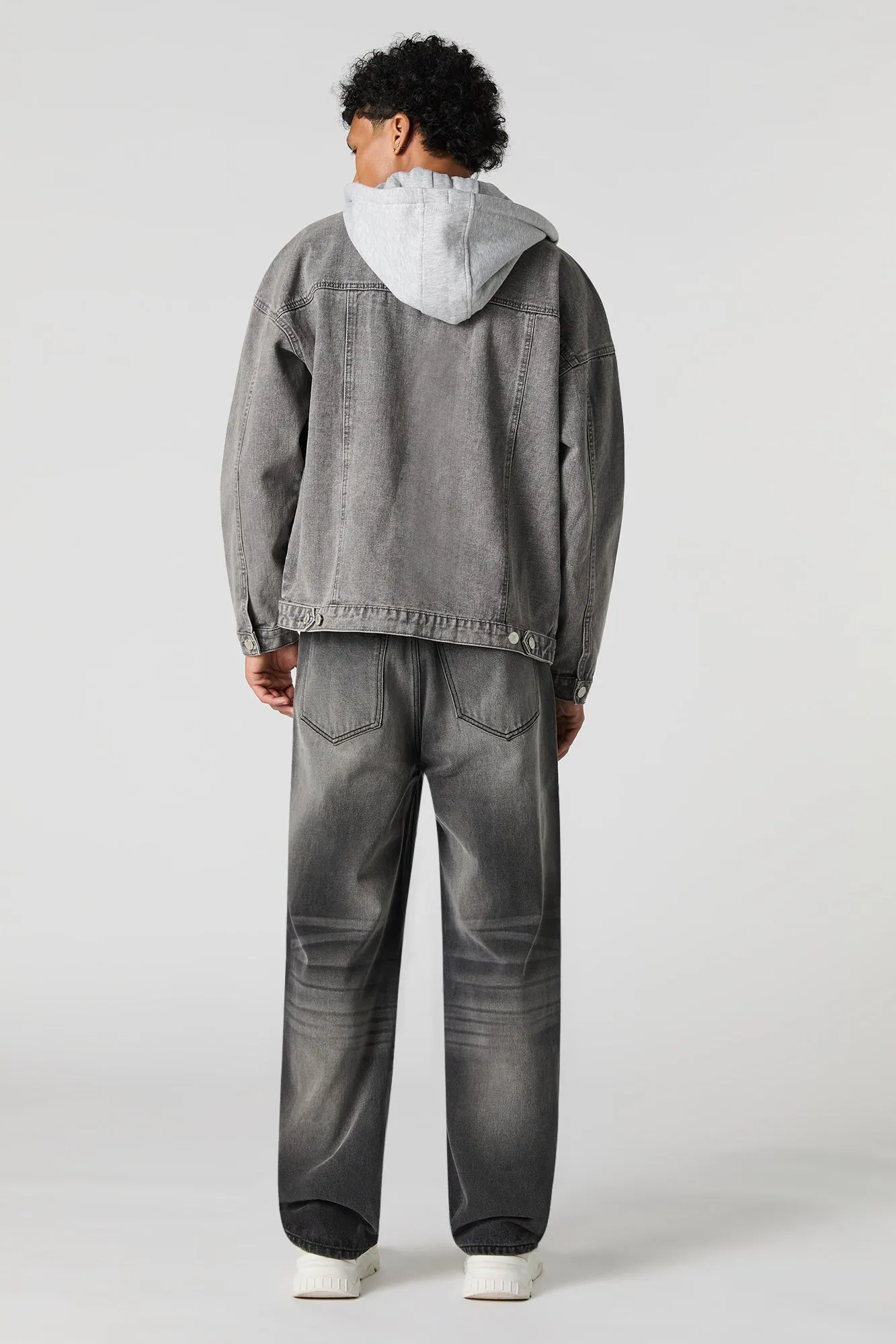 Baggy Washed Grey Jean sold by Urban Planet product image thumbnail 3