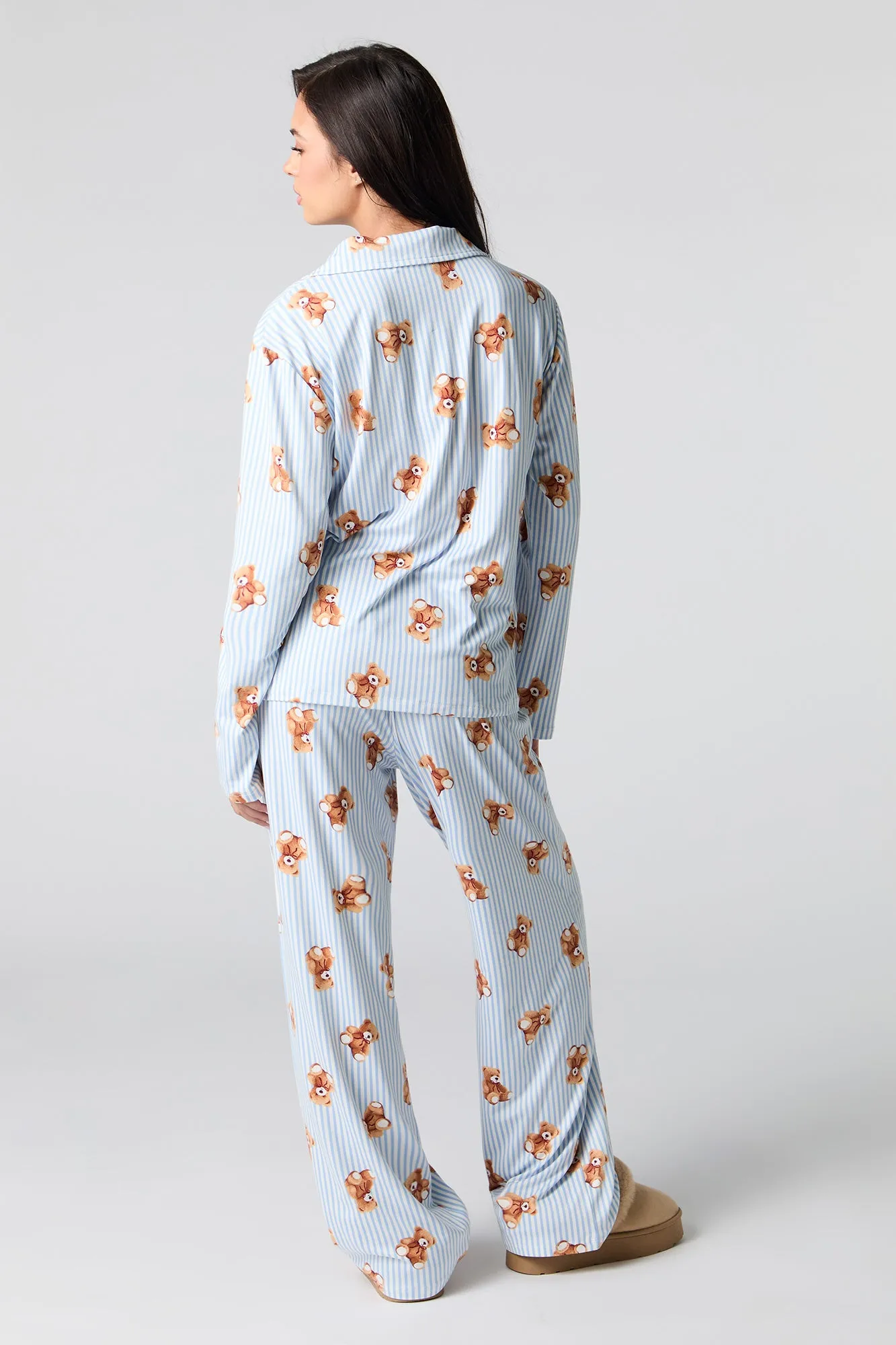 Button-Up Top & Pant 2 Piece Pajama Set sold by Urban Planet product image thumbnail 4