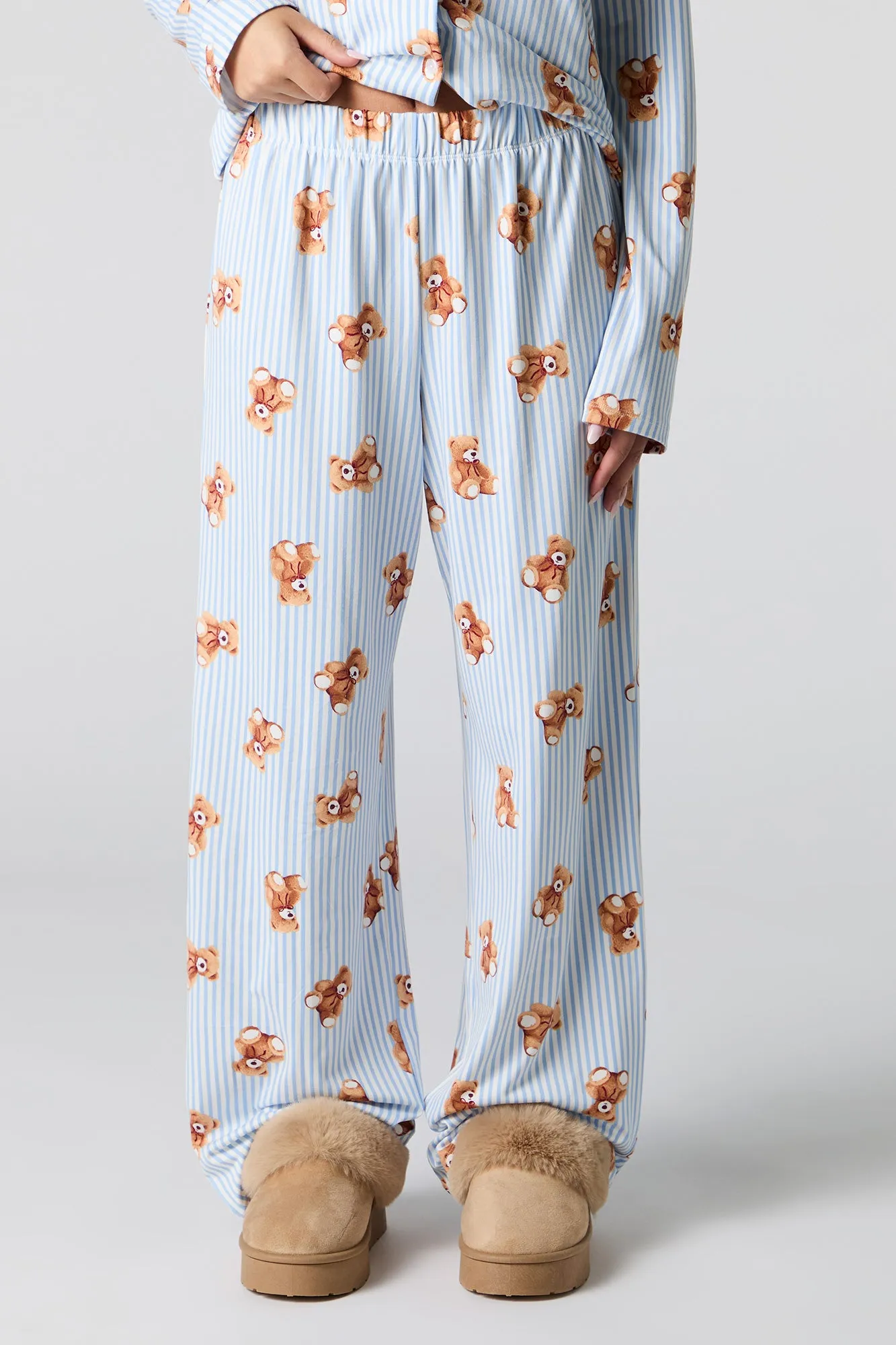 Button-Up Top & Pant 2 Piece Pajama Set sold by Urban Planet product image thumbnail 3