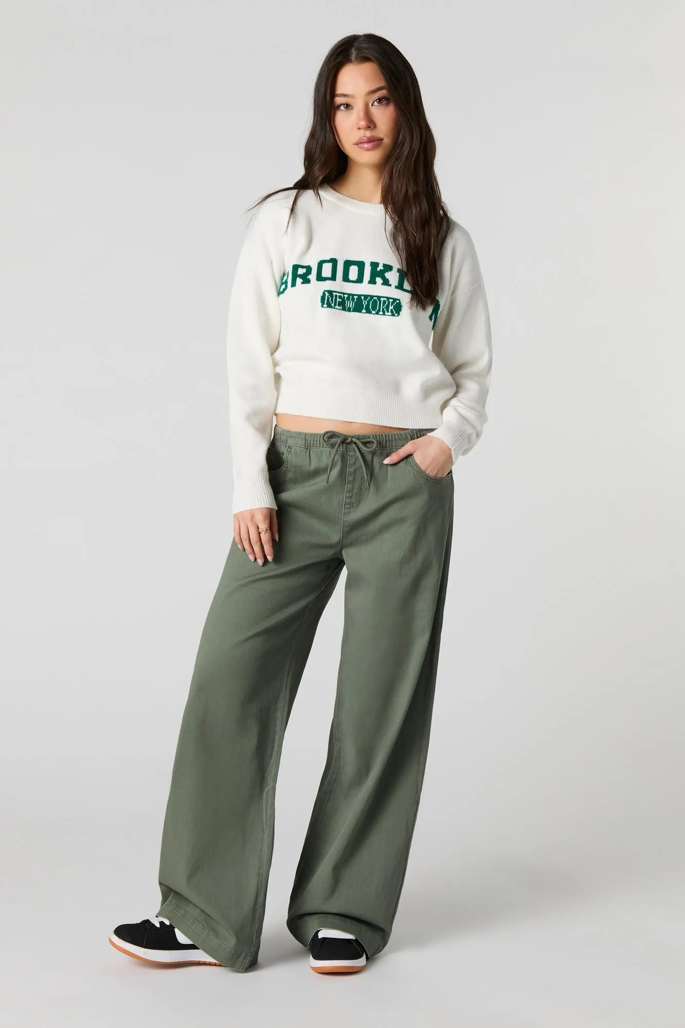 Drawstring Wide Leg Pant sold by Urban Planet