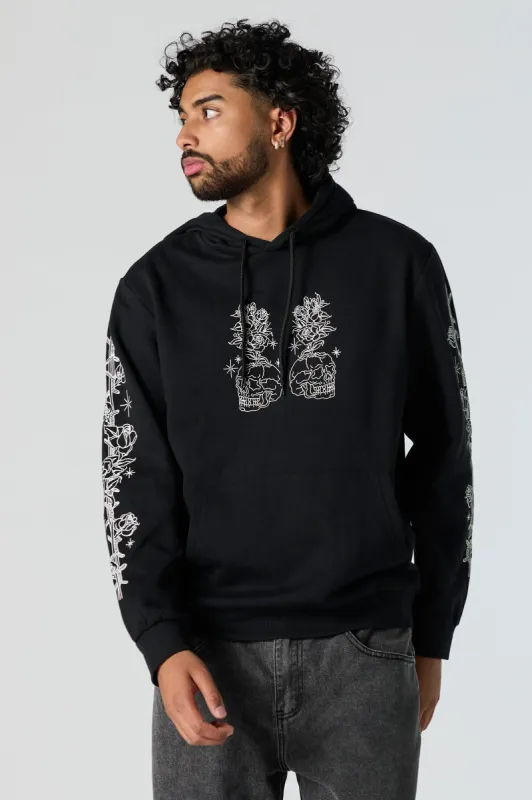 Skull Vase Graphic Fleece Hoodie sold by Urban Planet