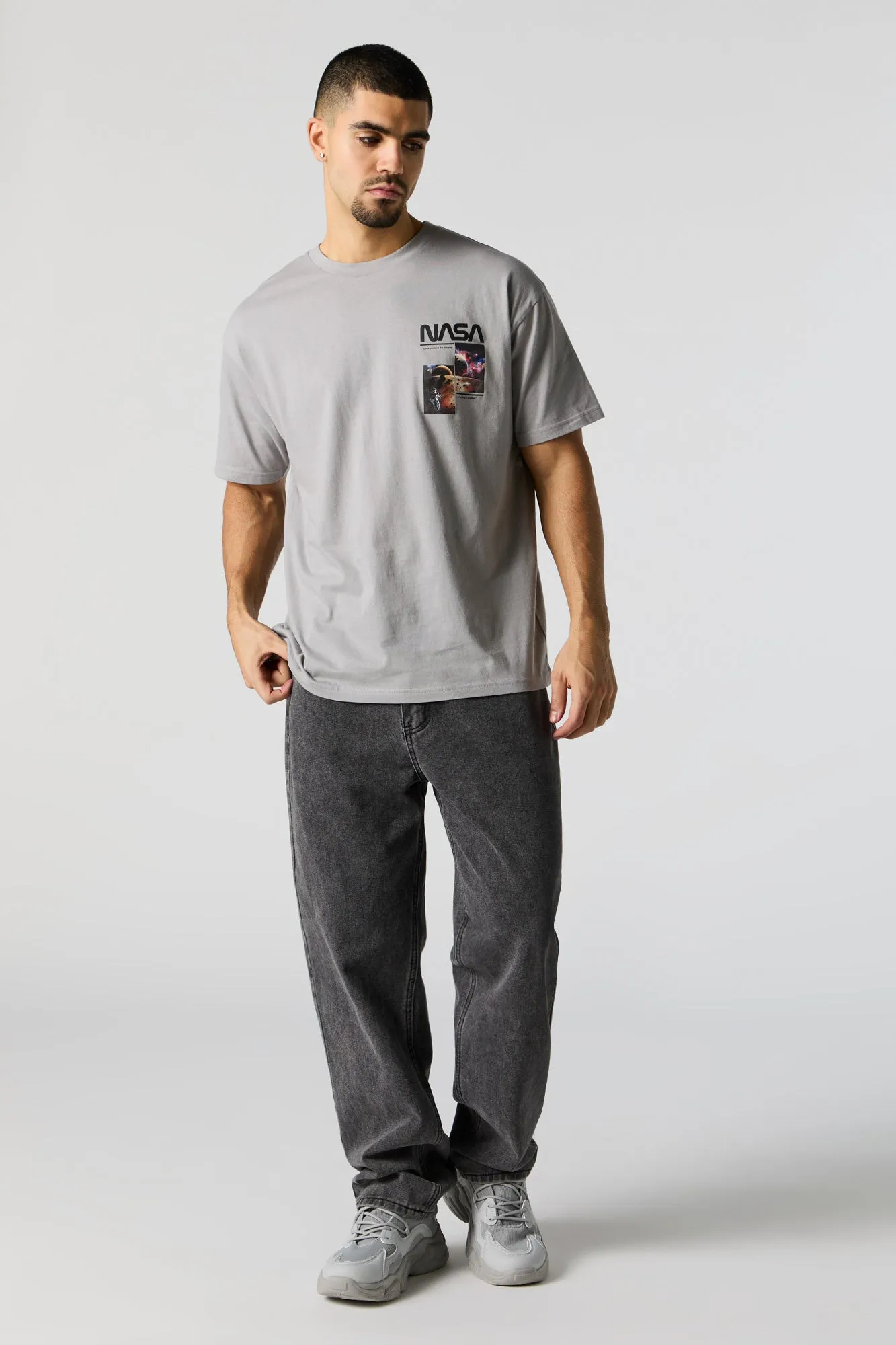 Grey NASA Graphic T-Shirt sold by Urban Planet product image thumbnail 3