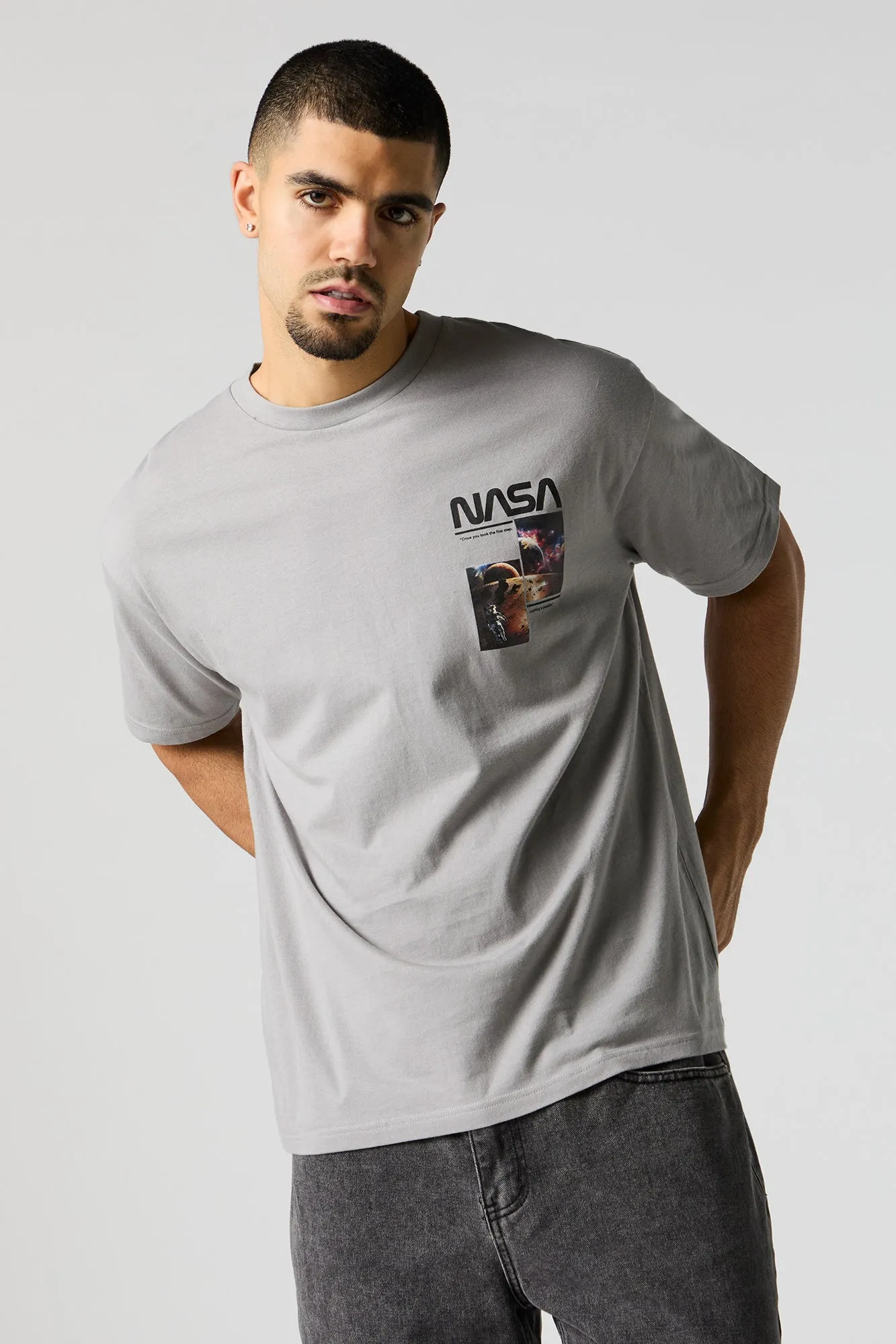 Grey NASA Graphic T-Shirt sold by Urban Planet
