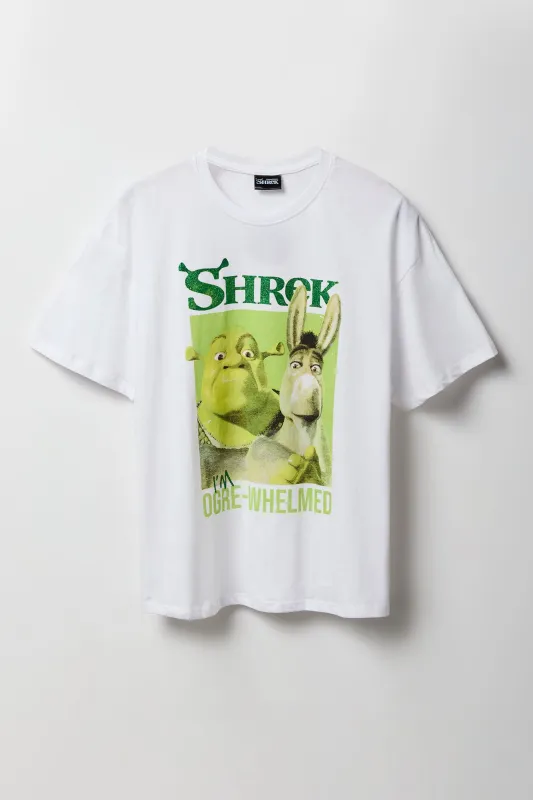 T-shirt coupe garçonne à imprimé Shrek & Donkey sold by Urban Planet