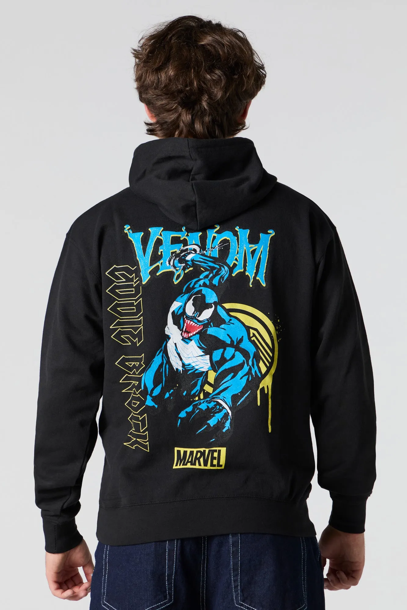 Haut à capuchon à imprimé en relief Spider-Man & Venom sold by Urban Planet product image thumbnail 2