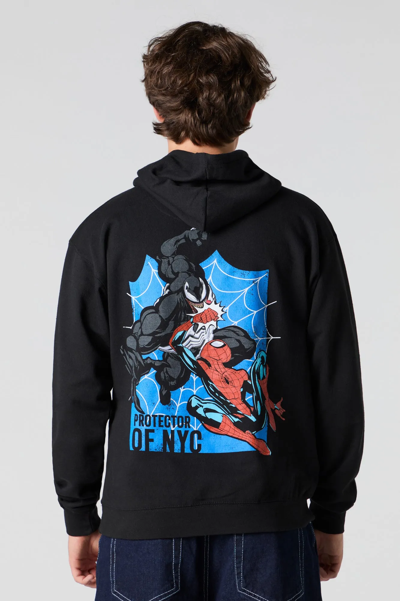 Spider-Man & Venom Puff Print Hoodie sold by Urban Planet product image thumbnail 2
