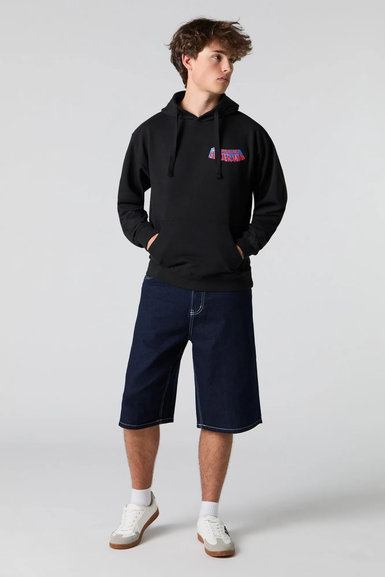 Haut à capuchon à imprimé en relief Spider-Man & Venom sold by Urban Planet product image thumbnail 3