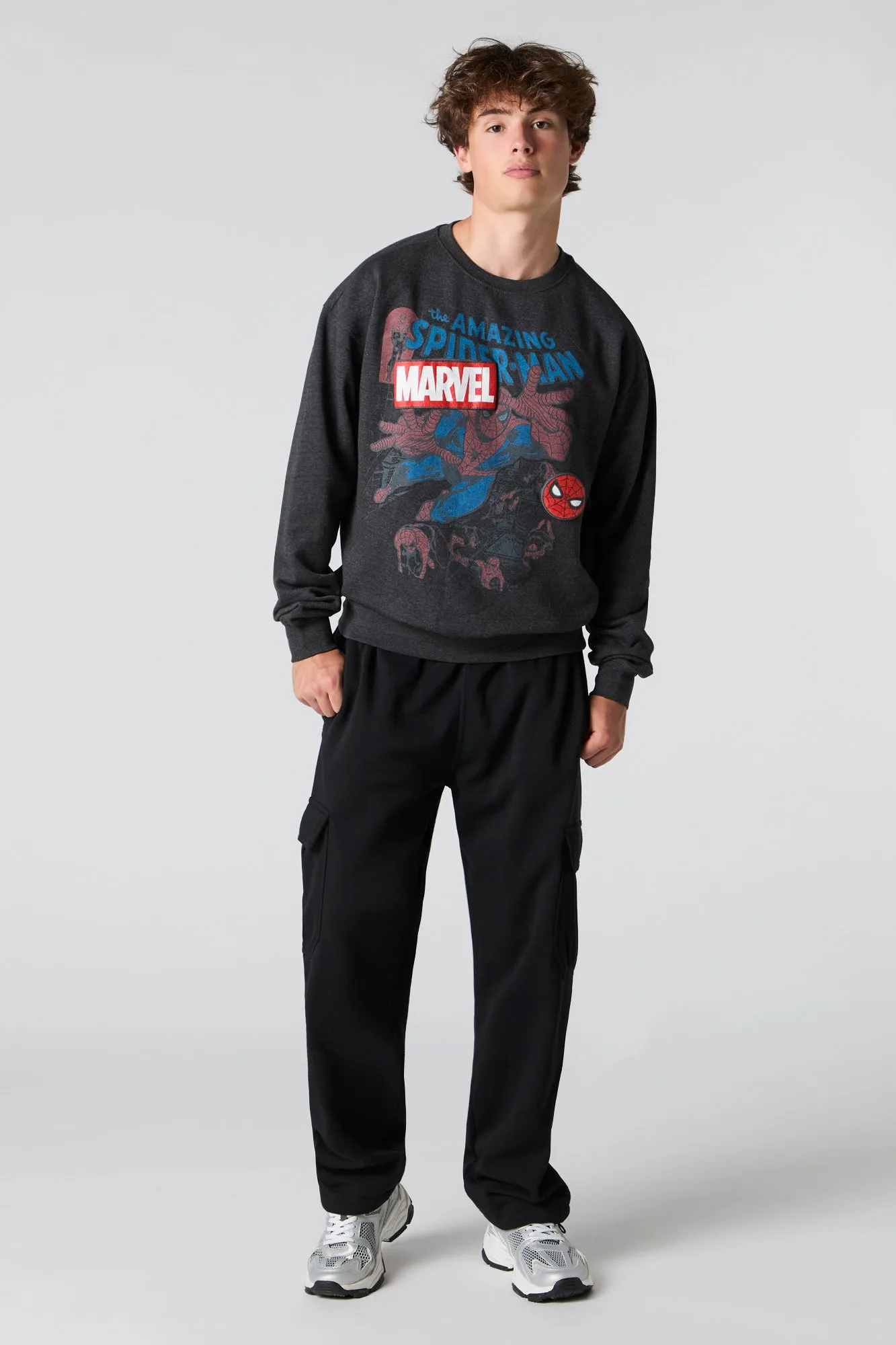 The Amazing Spider-Man Puff Print Sweatshirt sold by Urban Planet product image thumbnail 3