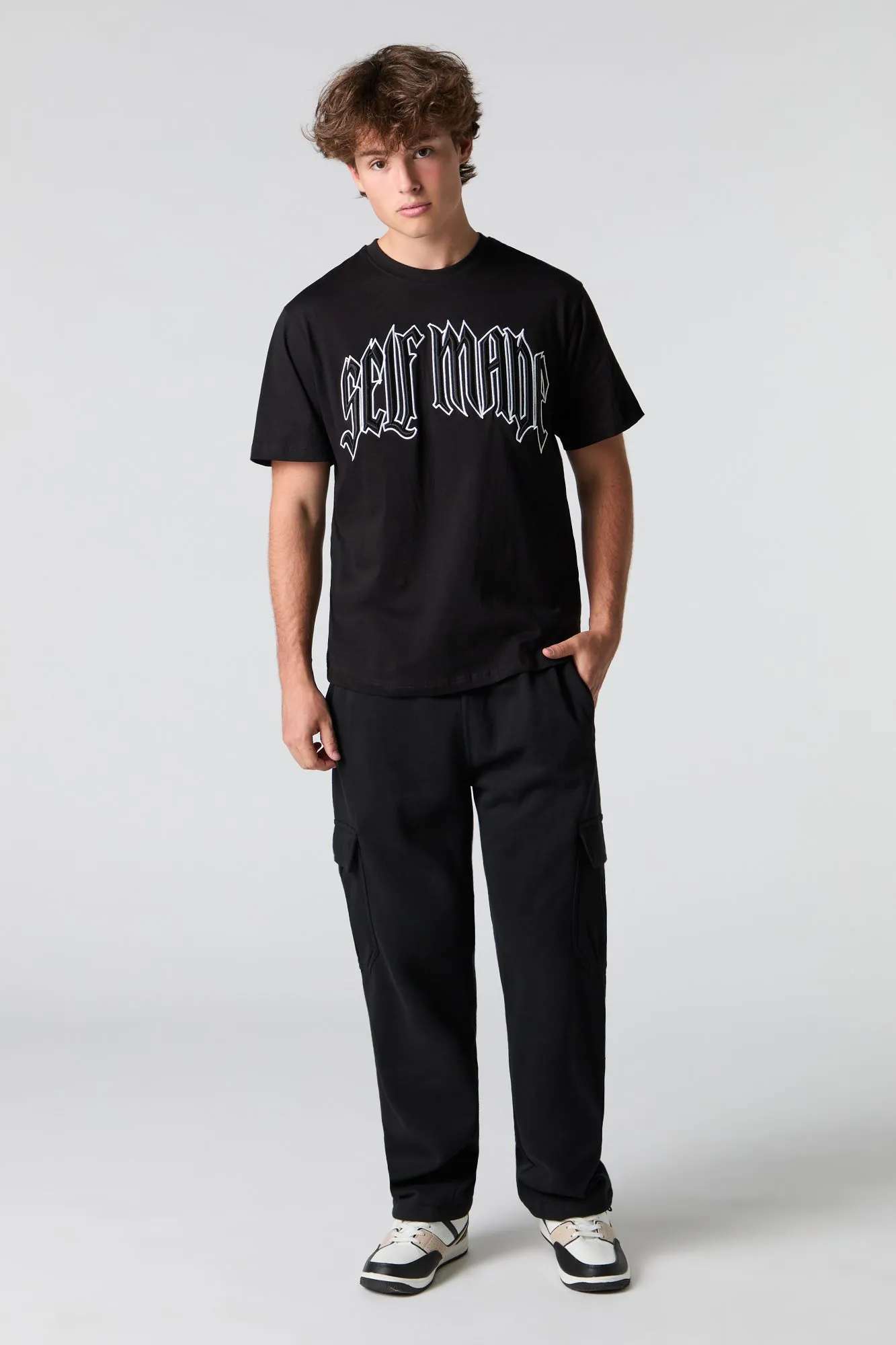 Self Made Embroidered T-Shirt sold by Urban Planet product image thumbnail 2