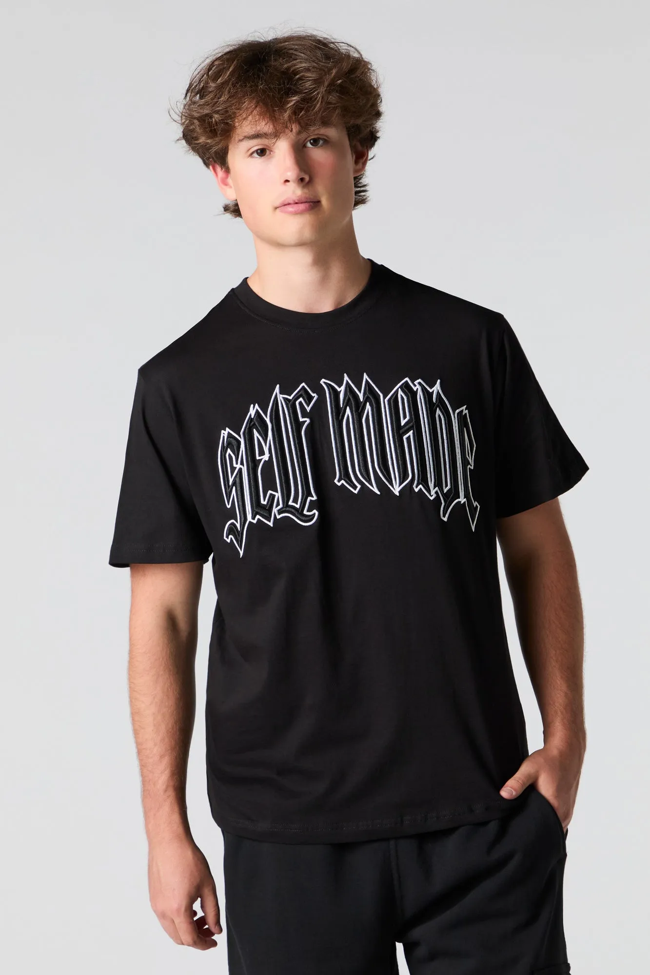 Self Made Embroidered T-Shirt sold by Urban Planet