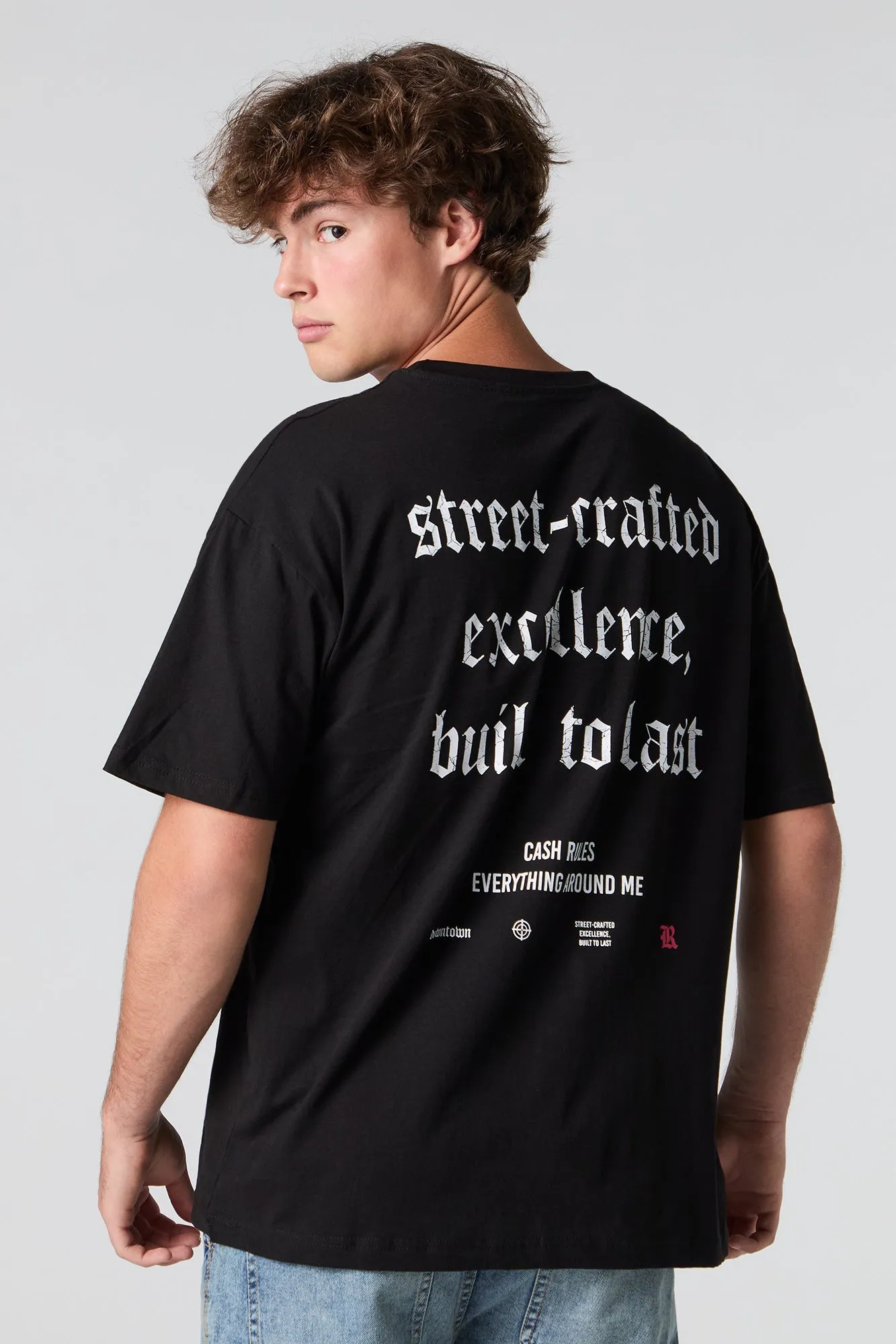 Self Made Embroidered Graphic T-Shirt sold by Urban Planet product image thumbnail 5