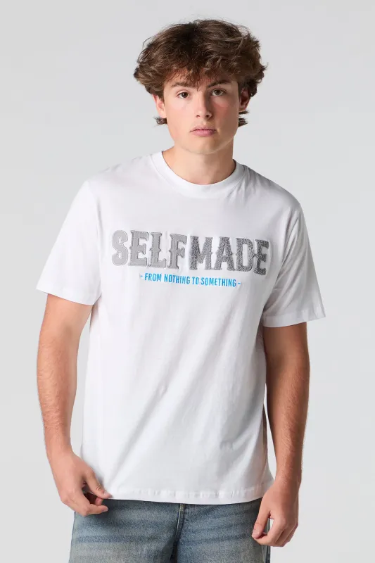 T-shirt à broderie en chenille Self Made sold by Urban Planet