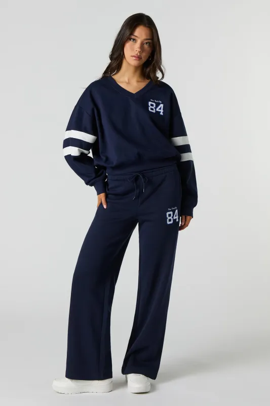 NYC Twill Embroidered Fleece Sweatpant sold by Urban Planet