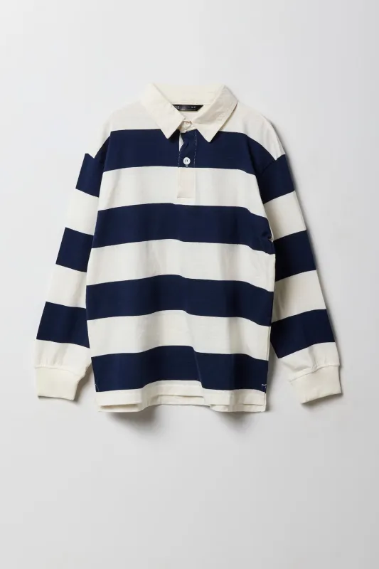 Polo rayé à manches longues pour garçons sold by Urban Planet