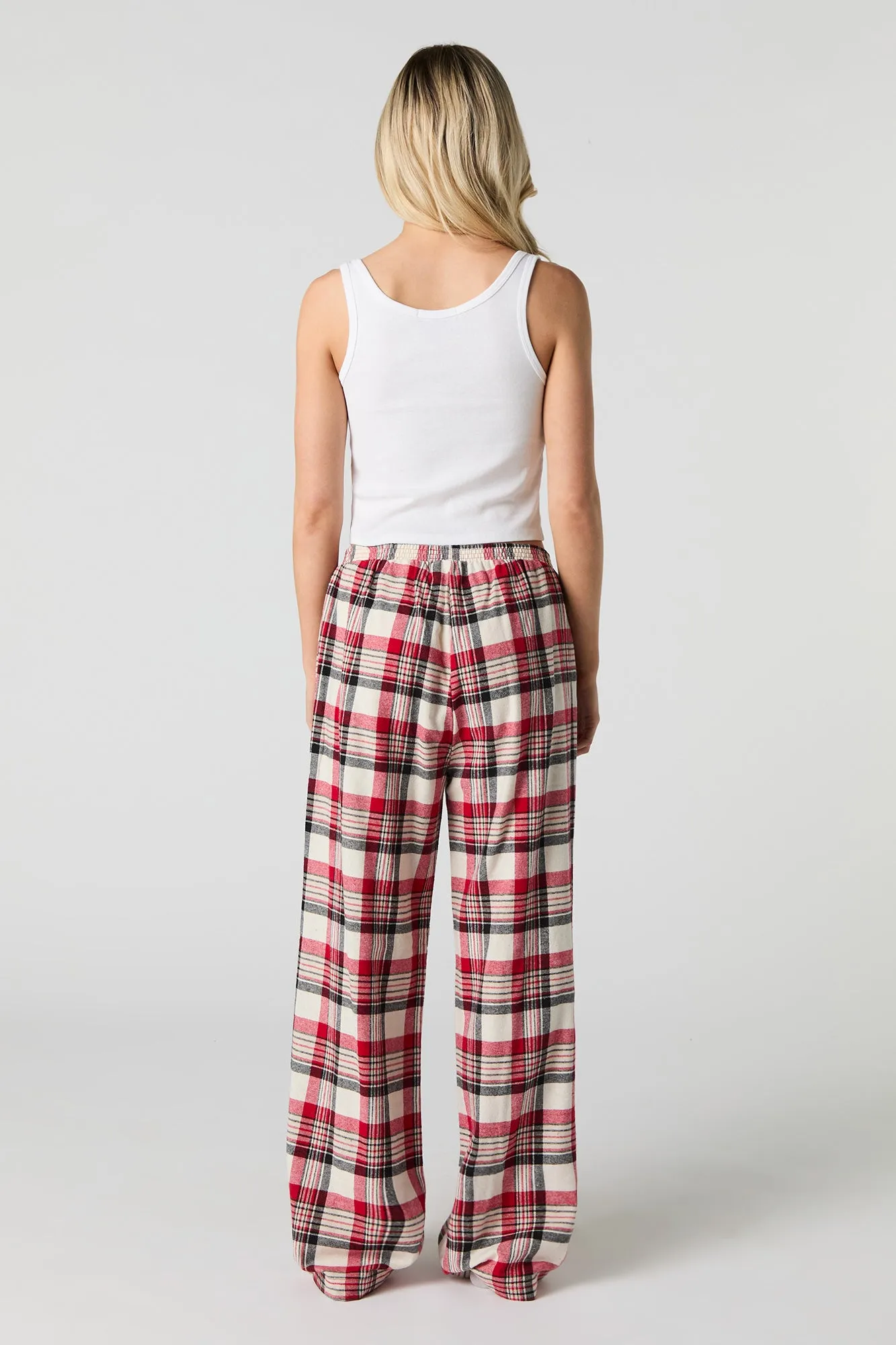 Printed Flannel Wide Leg Pajama Pant sold by Urban Planet product image thumbnail 3