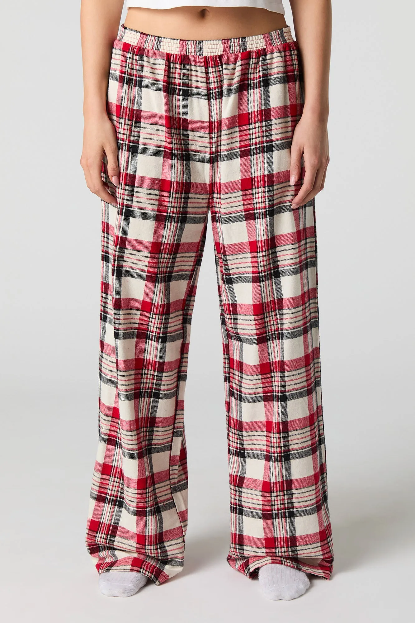 Printed Flannel Wide Leg Pajama Pant sold by Urban Planet product image thumbnail 2