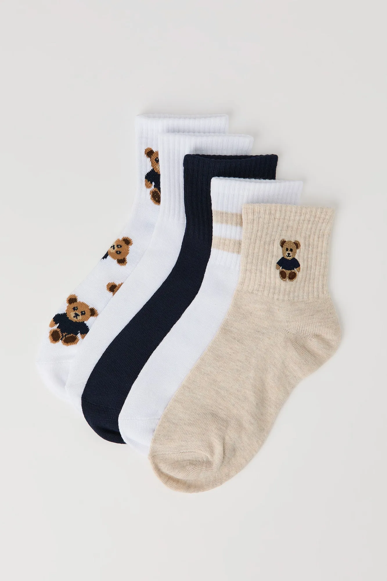 Embroidered Quarter Socks (5 Pack) sold by Urban Planet product image thumbnail 2