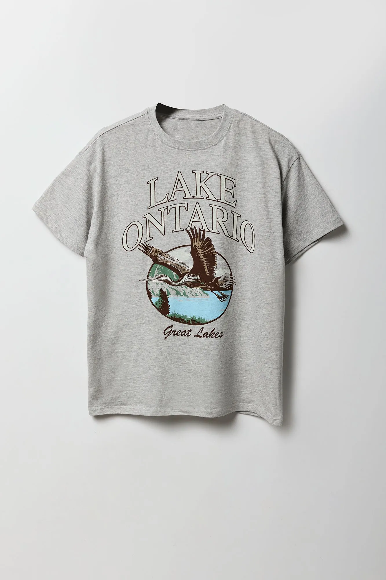 Lake Ontario Graphic Boyfriend T-Shirt sold by Urban Planet