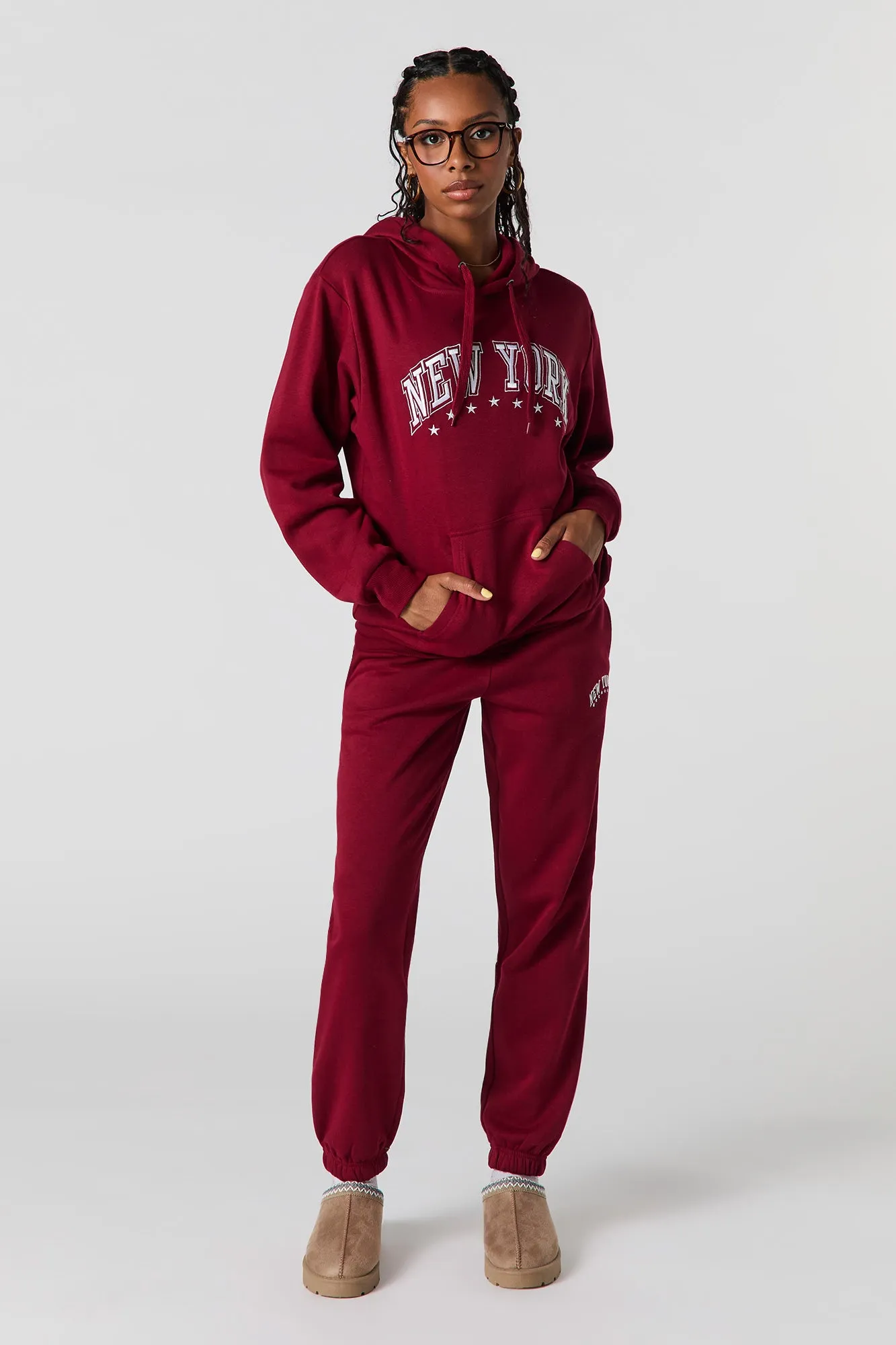 NY Embroidered Fleece Oversized Hoodie sold by Urban Planet product image thumbnail 3