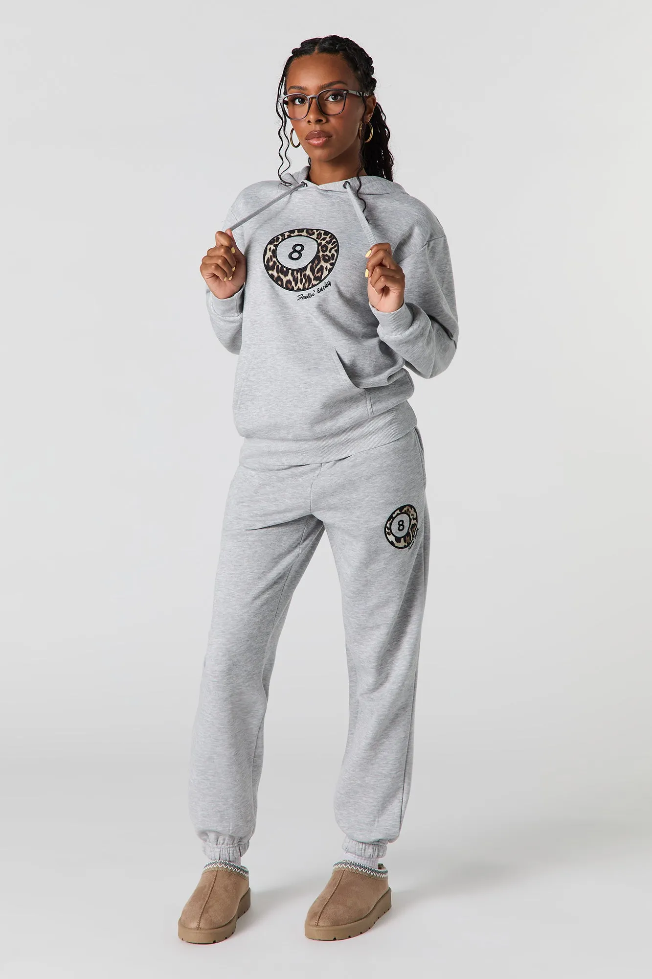 8 Ball Embroidered Fleece Oversized Hoodie sold by Urban Planet product image thumbnail 3
