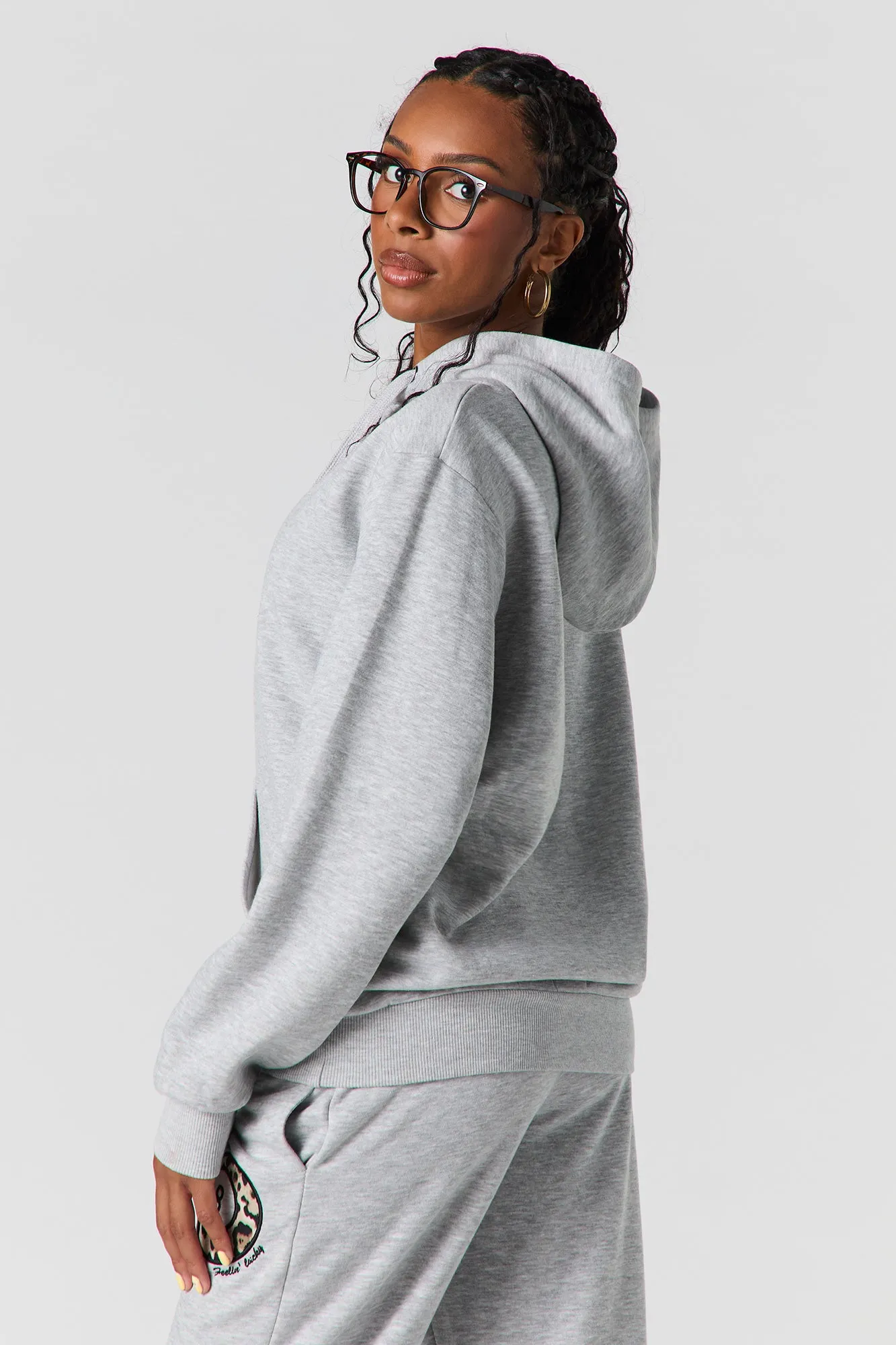 8 Ball Embroidered Fleece Oversized Hoodie sold by Urban Planet product image thumbnail 2
