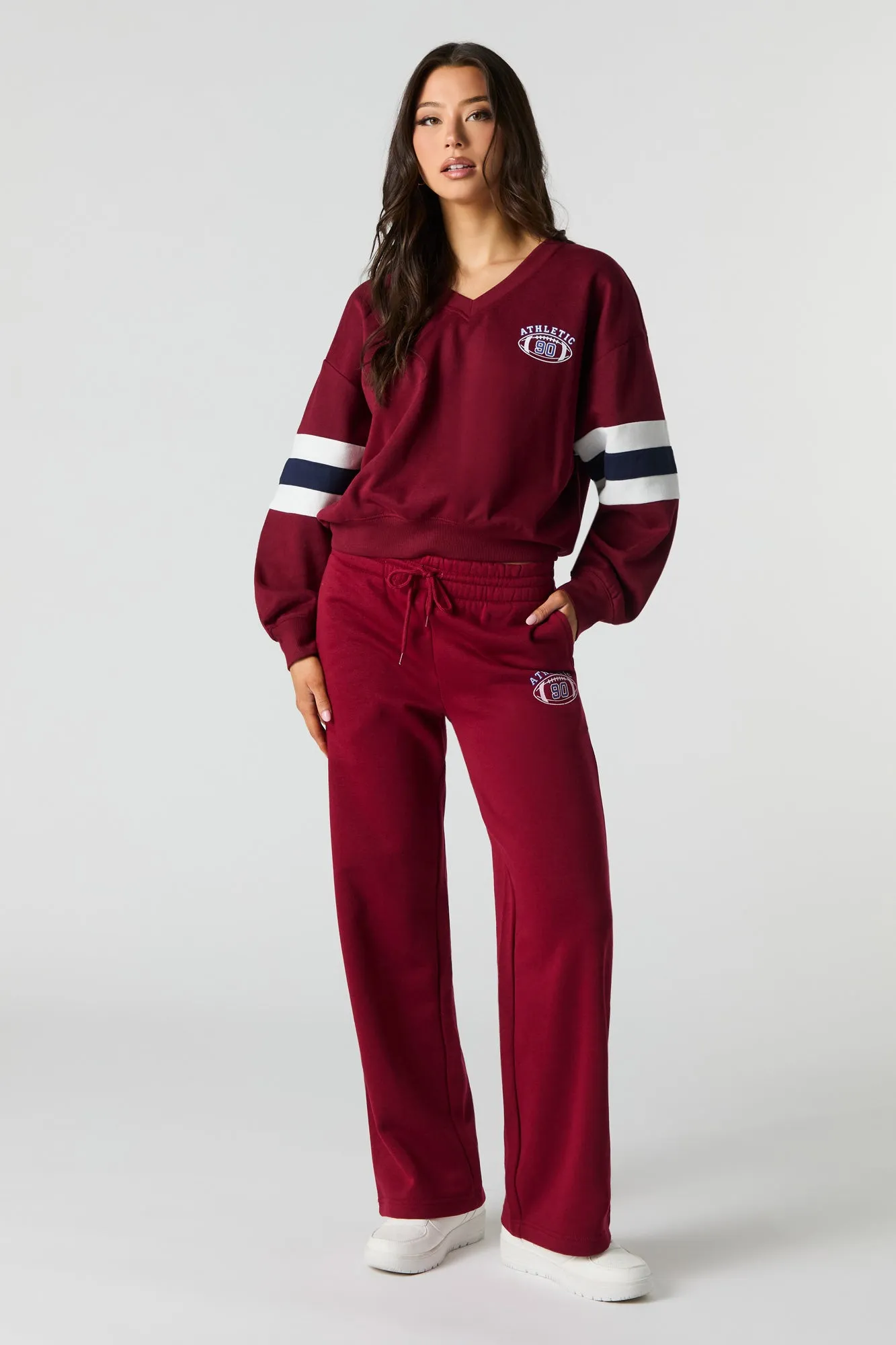 Athletic Graphic Fleece Cropped Sweatshirt sold by Urban Planet product image thumbnail 3