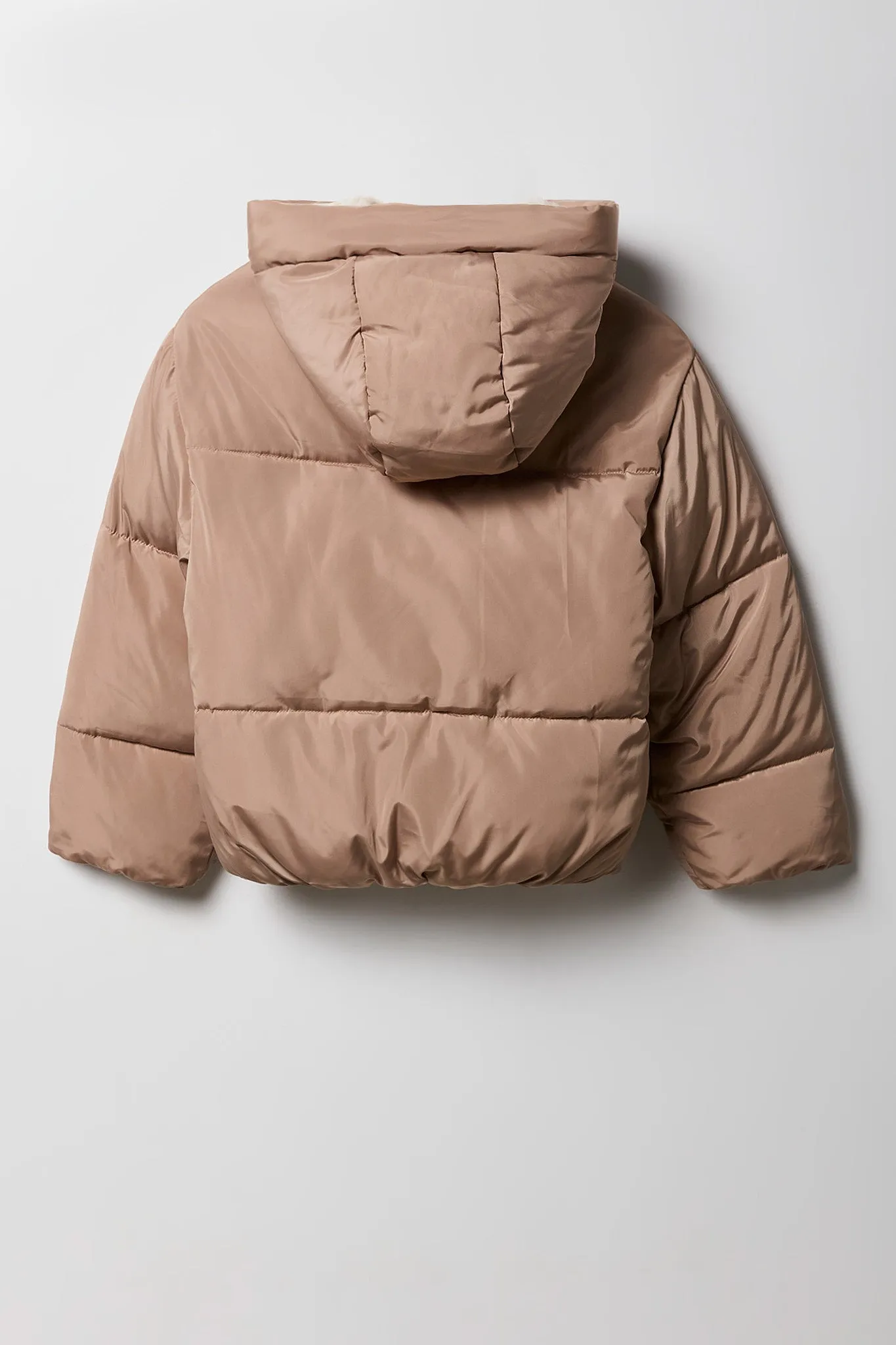 Girls Faux Fur Lined Puffer Jacket sold by Urban Planet product image thumbnail 2