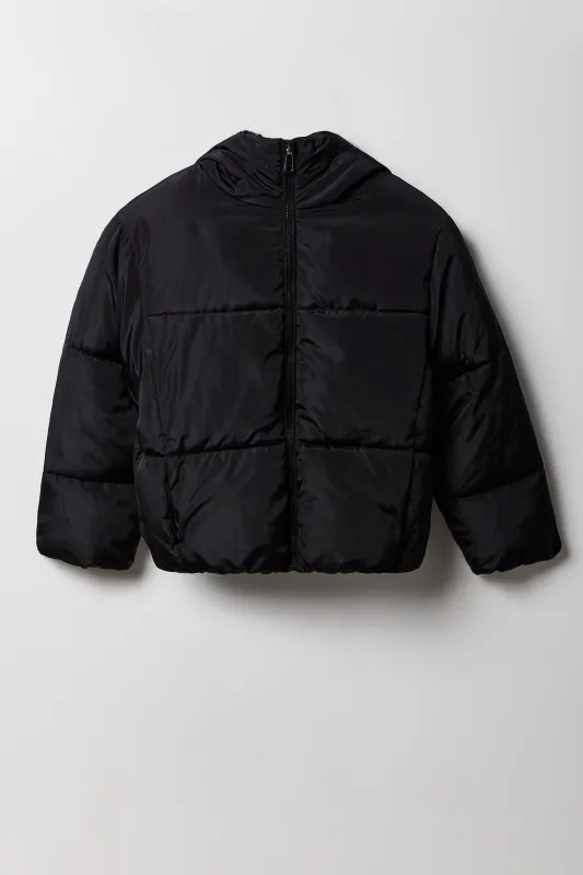 Blouson matelassé doublé de similifourrure pour filles sold by Urban Planet