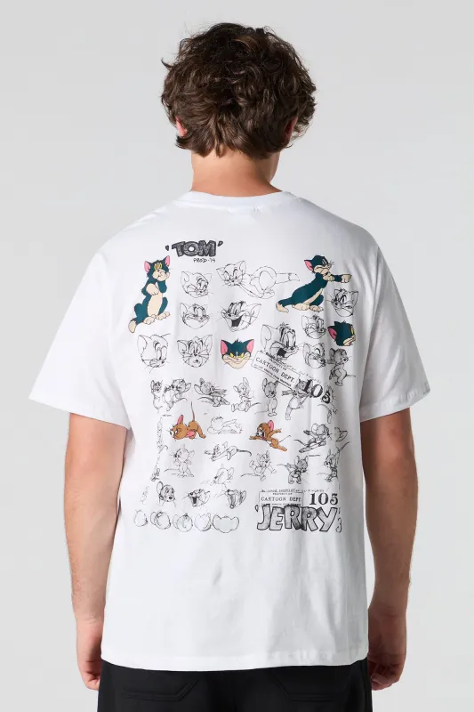 Tom and Jerry Drawing Graphic T-Shirt sold by Urban Planet