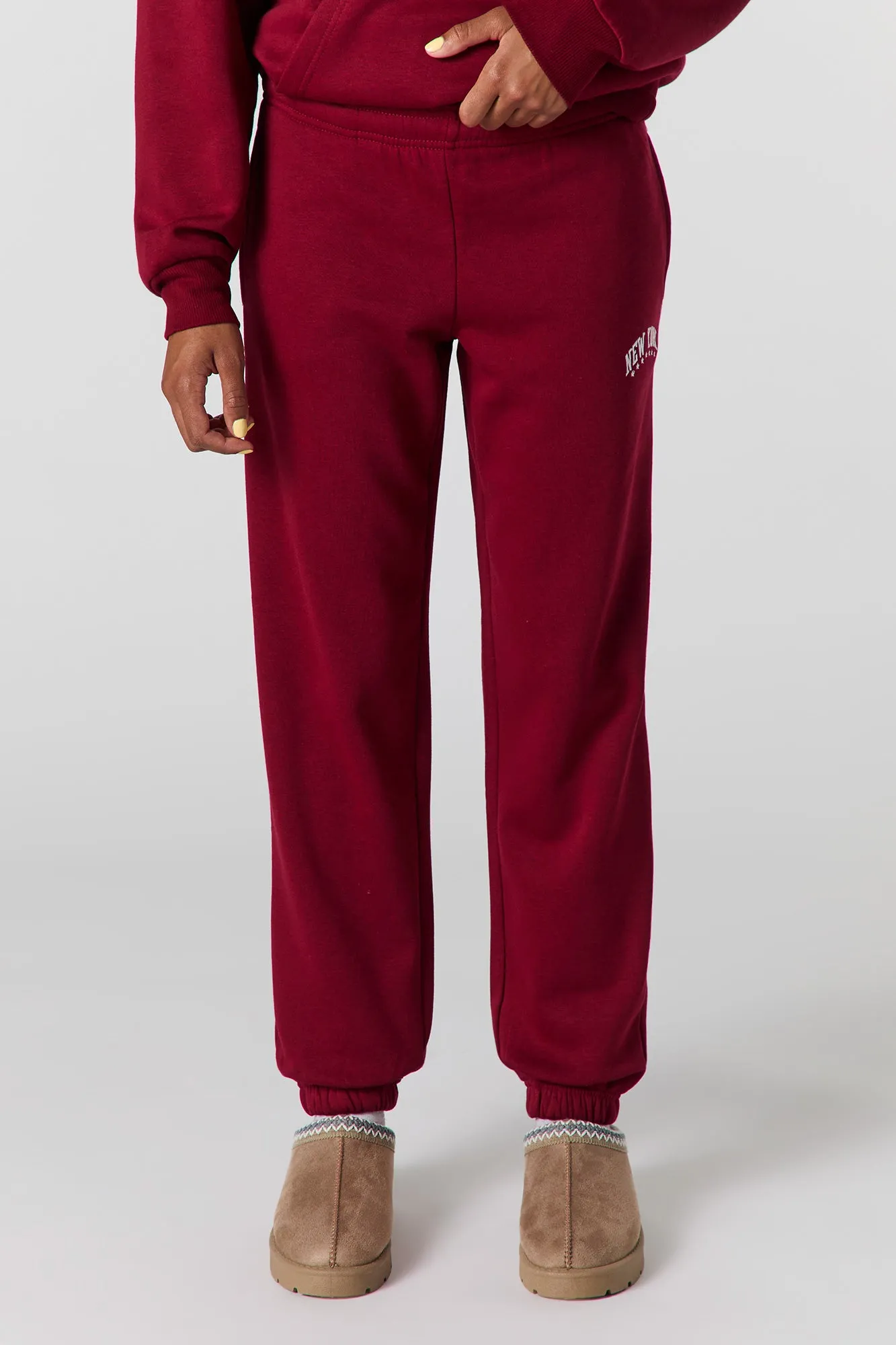 NY Embroidered Classic Fleece Jogger sold by Urban Planet product image thumbnail 2