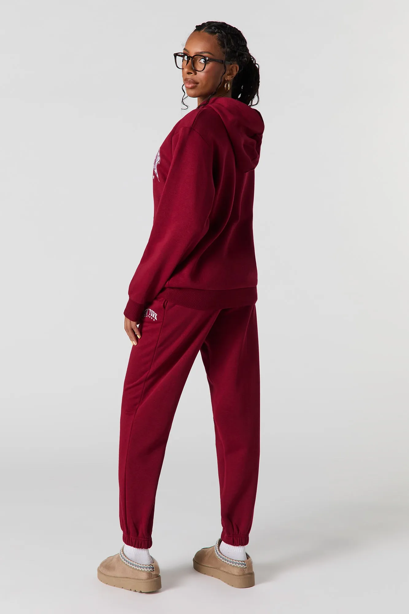 NY Embroidered Classic Fleece Jogger sold by Urban Planet product image thumbnail 3