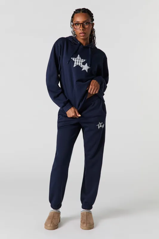 Star Patch Classic Fleece Jogger sold by Urban Planet