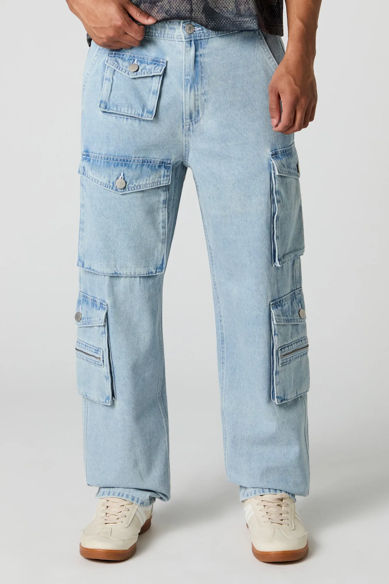 Zipper Pocket Baggy Cargo Jean sold by Urban Planet