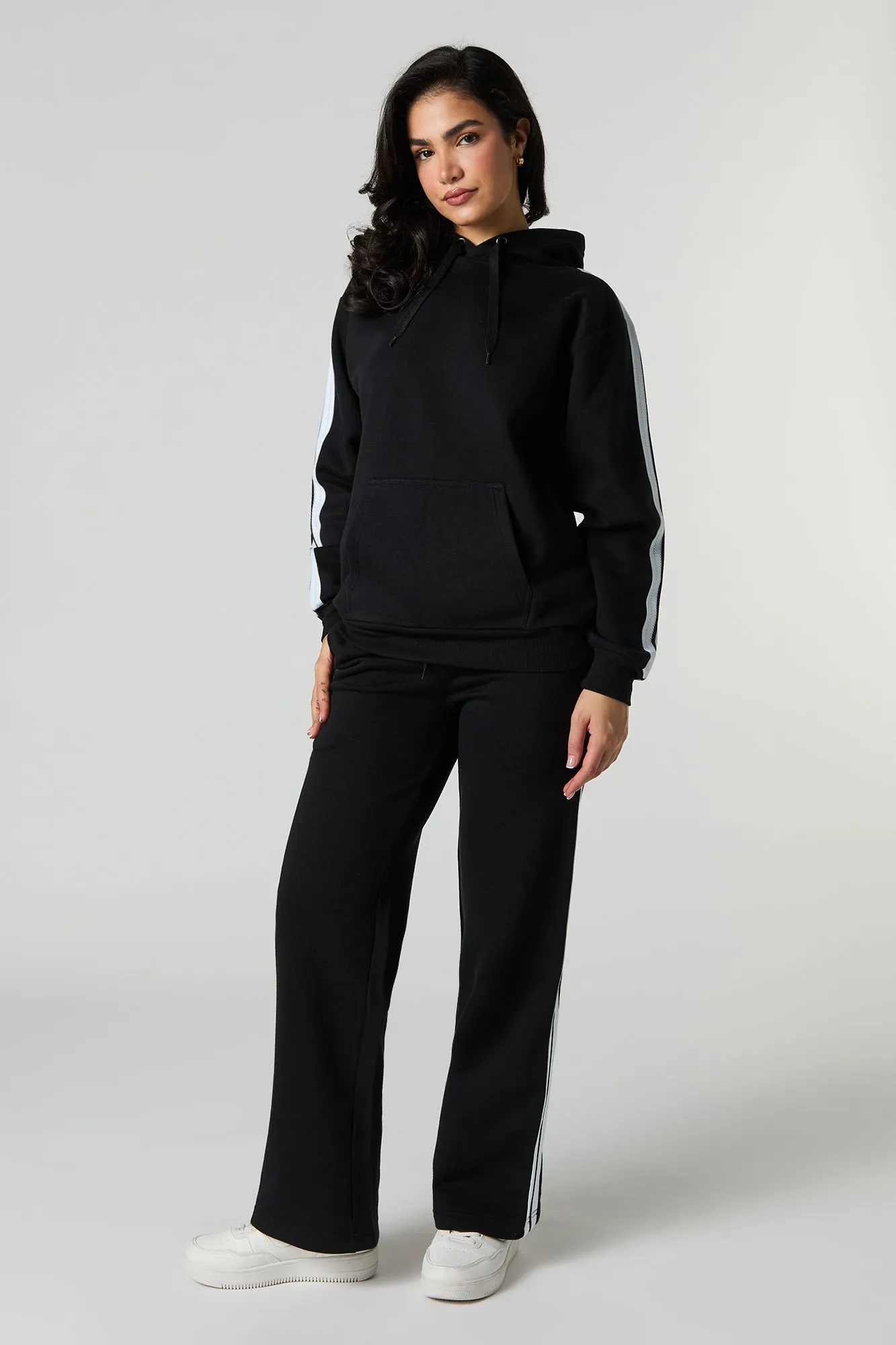 Haut à capuchon rayé en molleton sold by Urban Planet product image thumbnail 4