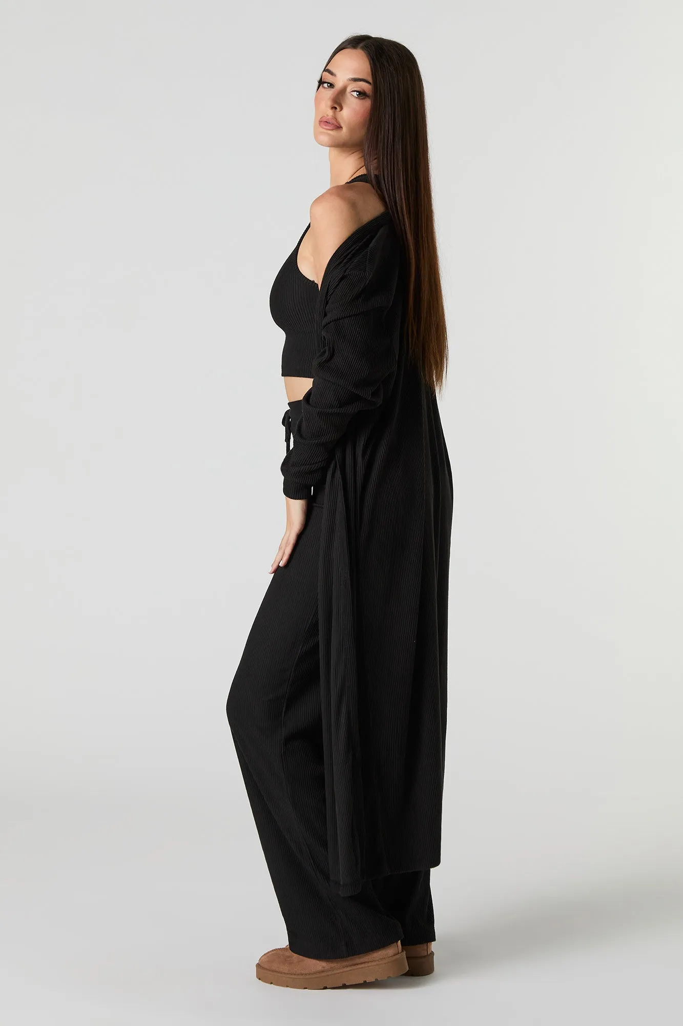Ribbed Longline Cardigan sold by Urban Planet product image thumbnail 5