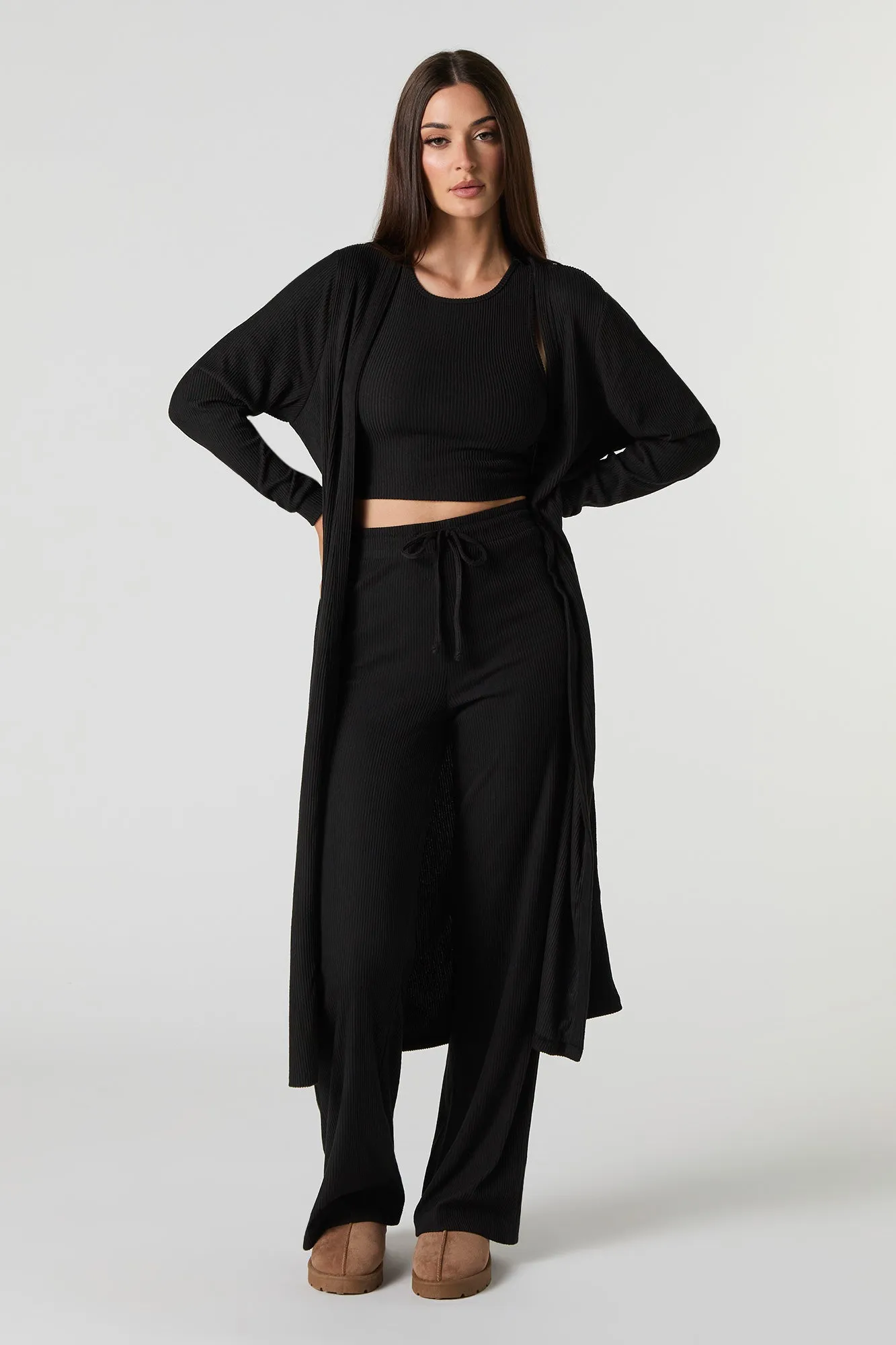 Ribbed Longline Cardigan sold by Urban Planet product image thumbnail 4