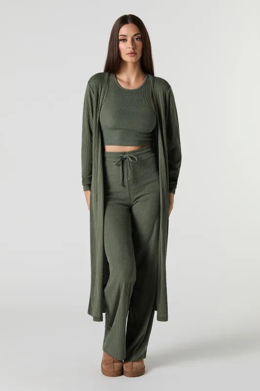 Ribbed Longline Cardigan sold by Urban Planet