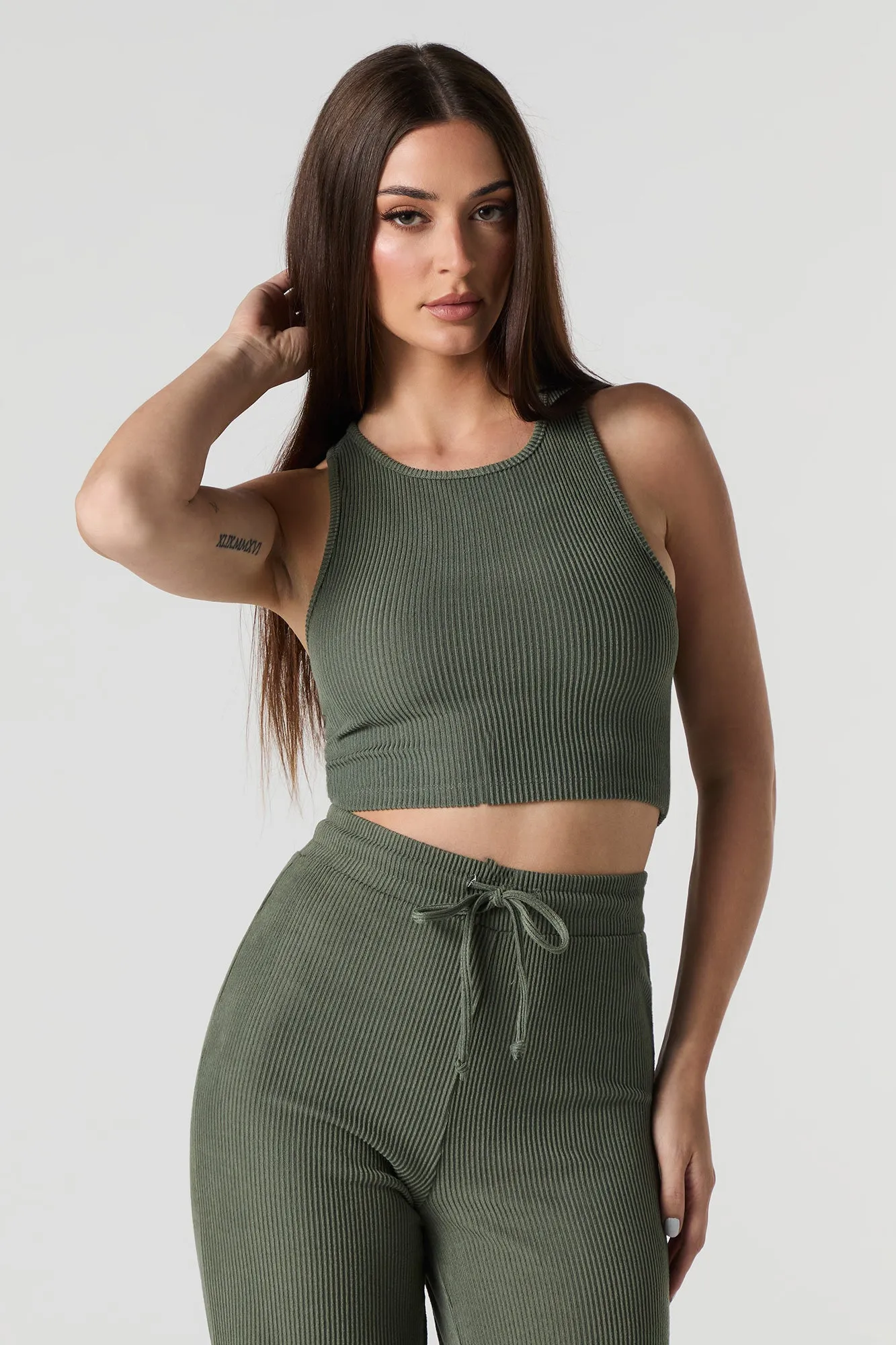 Ribbed Cropped Tank sold by Urban Planet