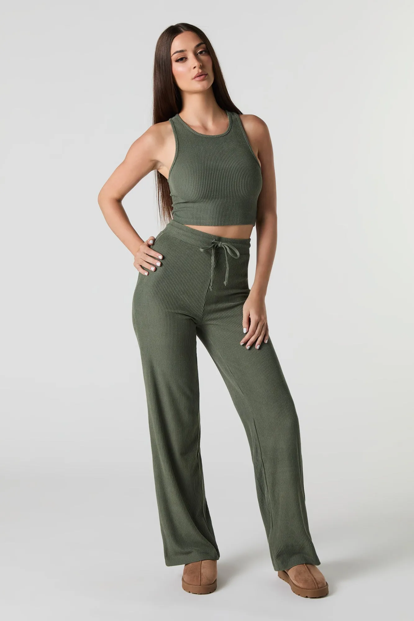 Ribbed Drawstring Pant sold by Urban Planet